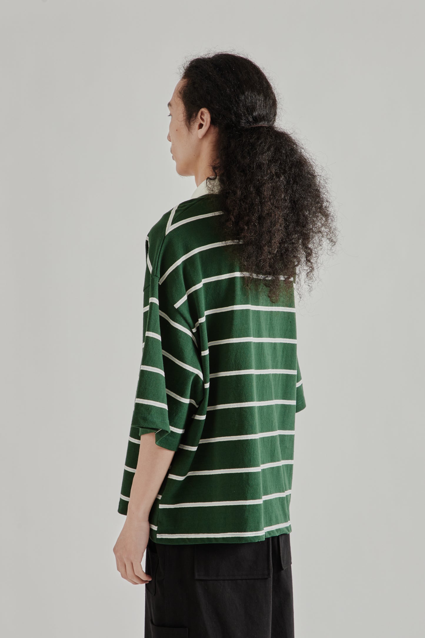 Estudio Niksen SS26 Boxy Jersey Polo Green1018