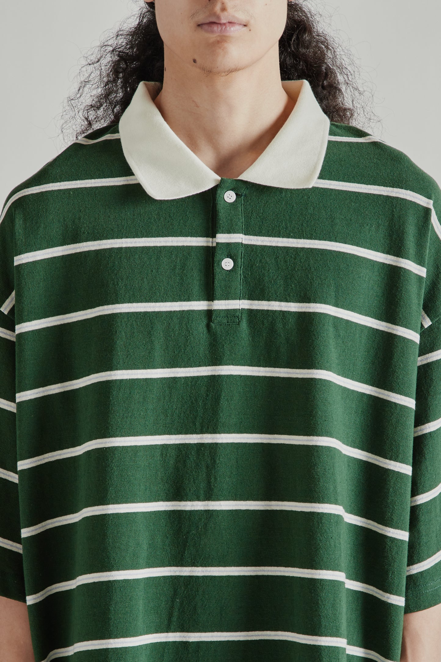 Estudio Niksen SS26 Boxy Jersey Polo Green1024
