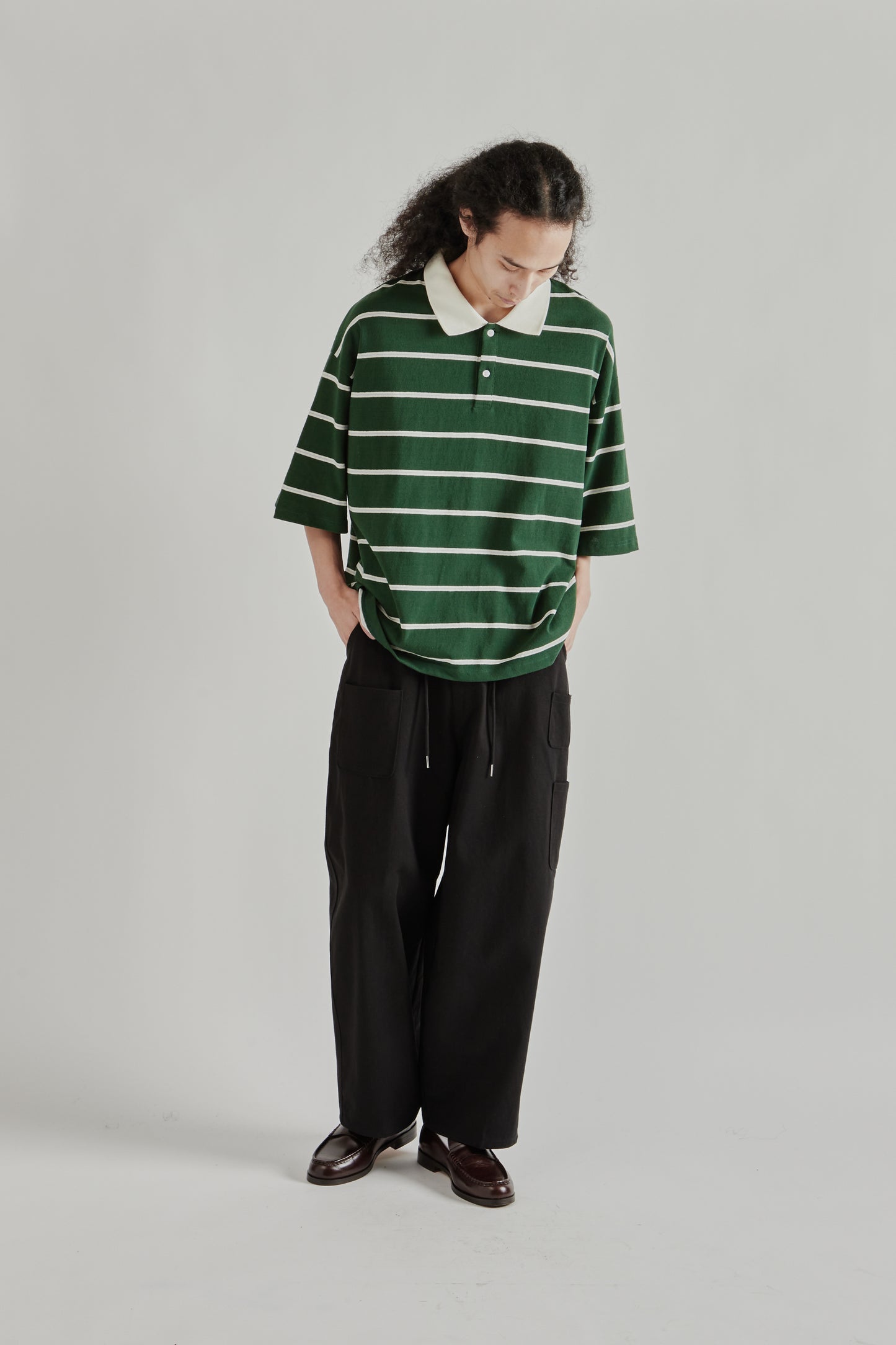 Estudio Niksen SS26 Boxy Jersey Polo Green1031