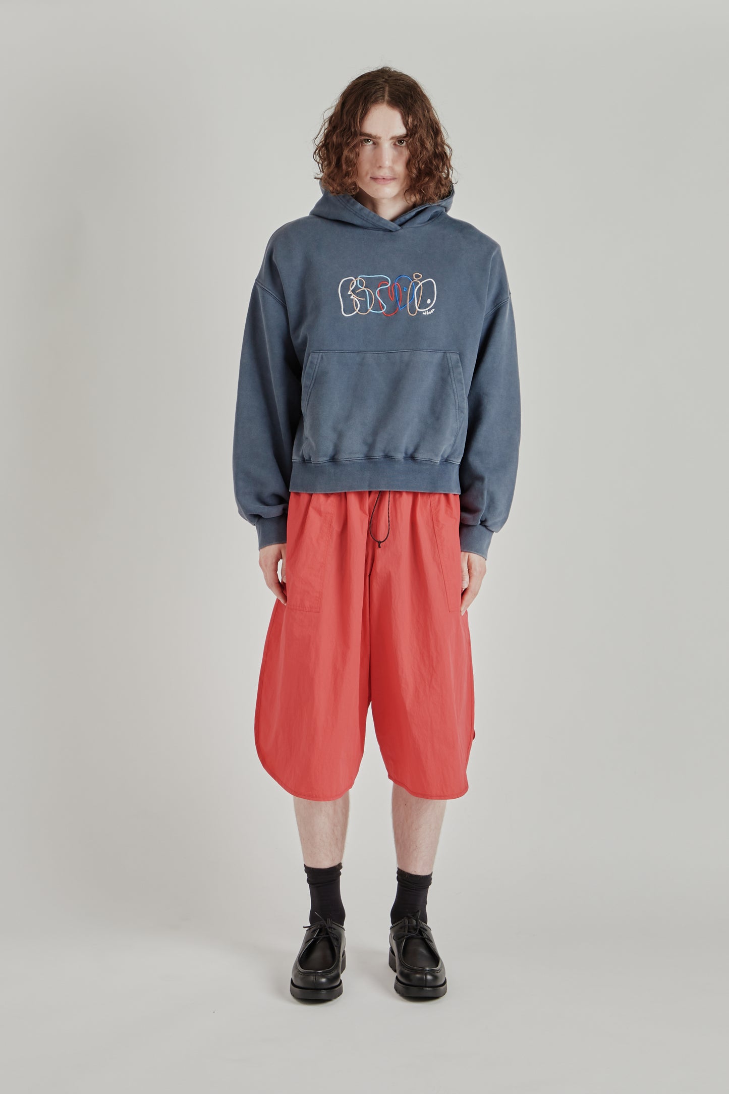 Bubble Boxy Hoody - Navy