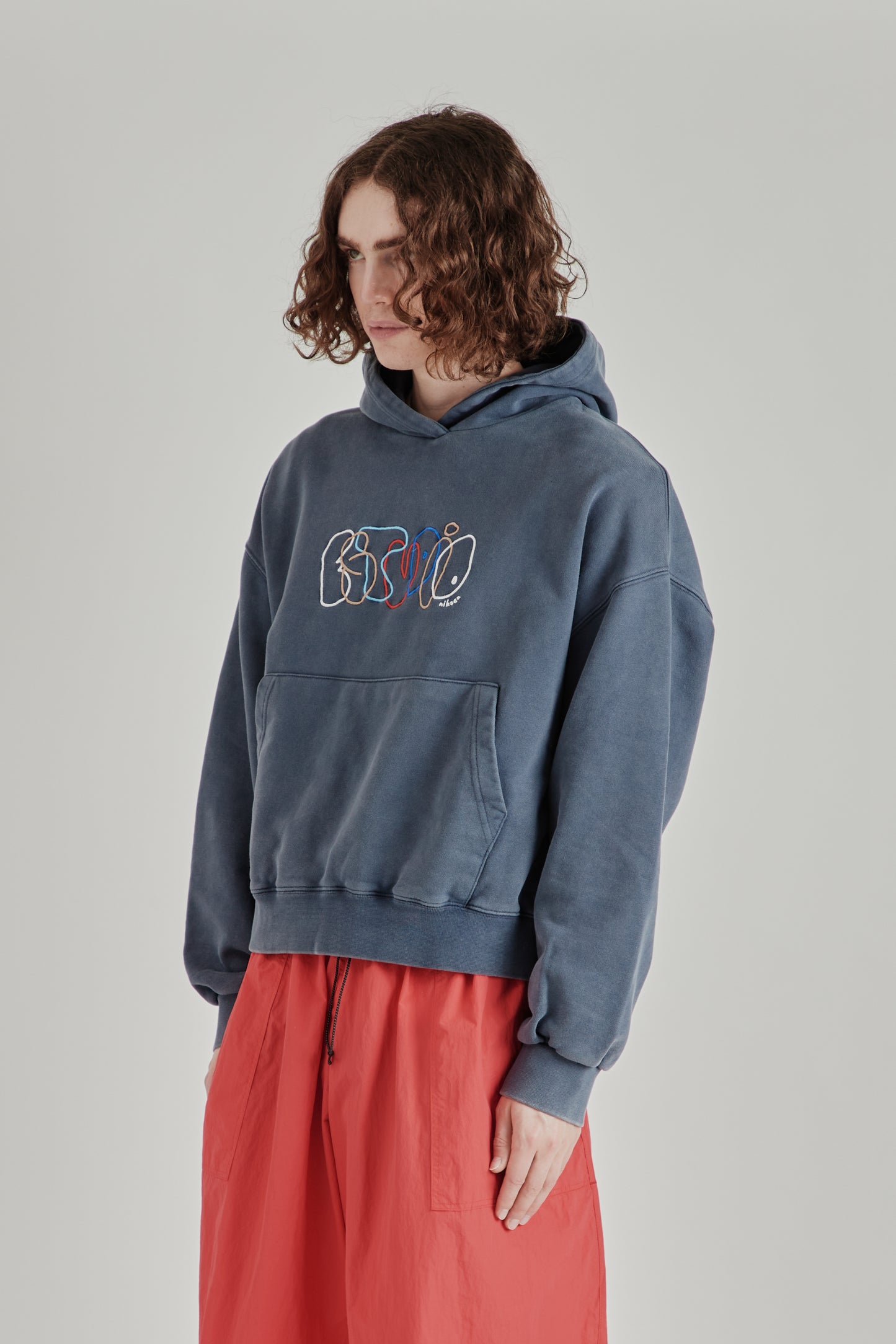 Bubble Boxy Hoody - Navy