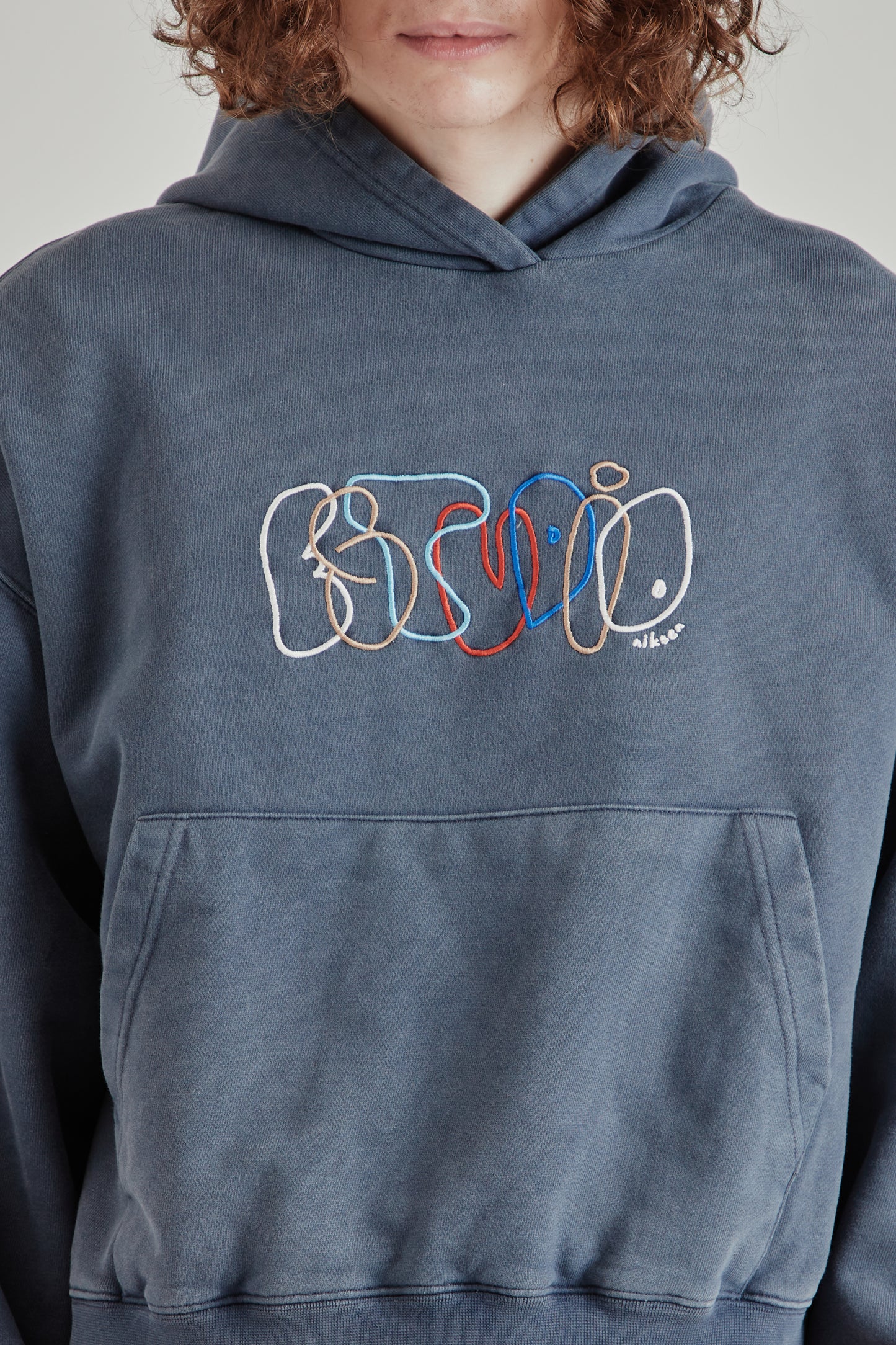 Bubble Boxy Hoody - Navy