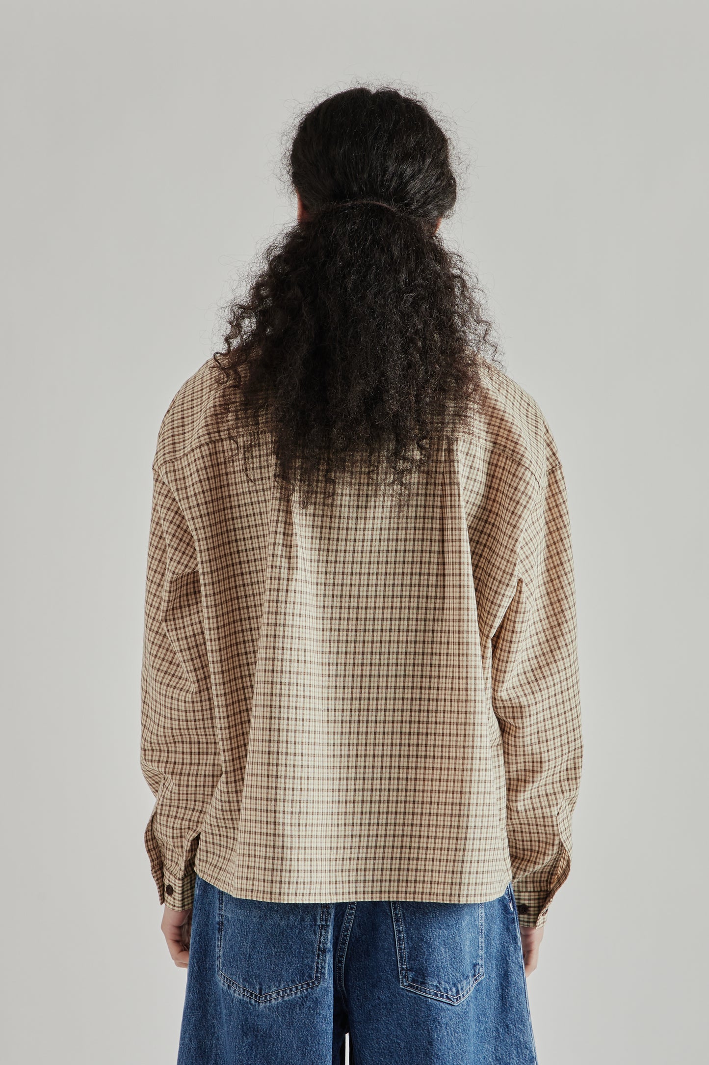 Estudio Niksen SS26 Checkered Boxy Shirt Checkered Cream0904