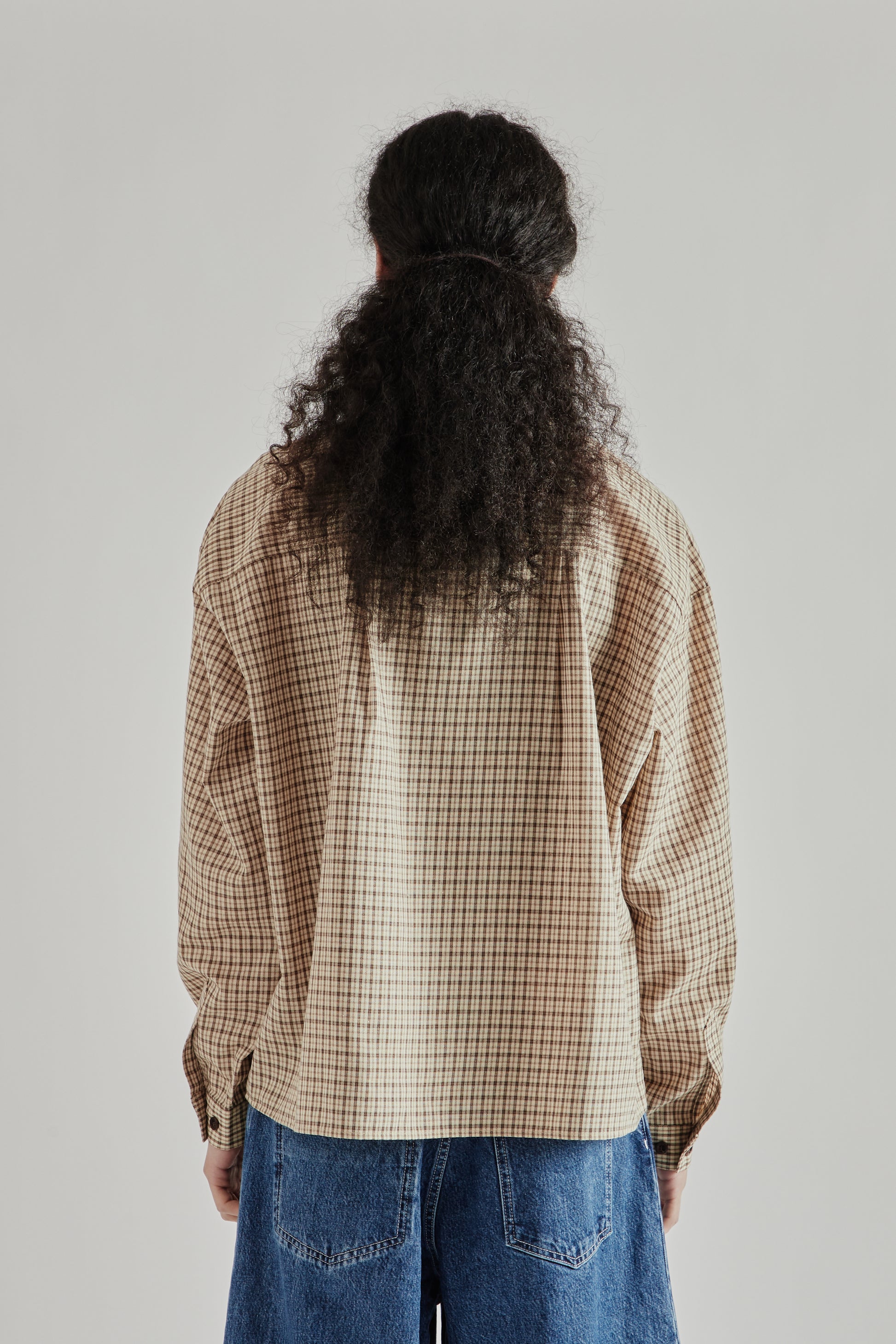Estudio Niksen SS26 Checkered Boxy Shirt Checkered Cream0904