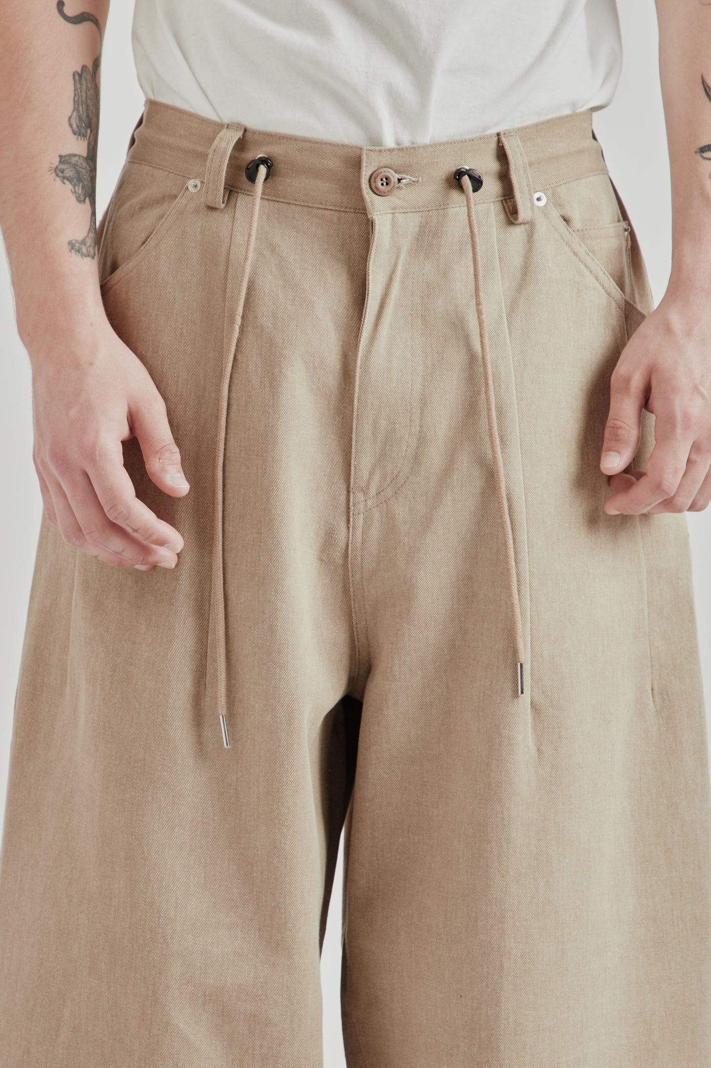 Estudio Niksen SS26 Double-Dart Denim Jeans Brown0154