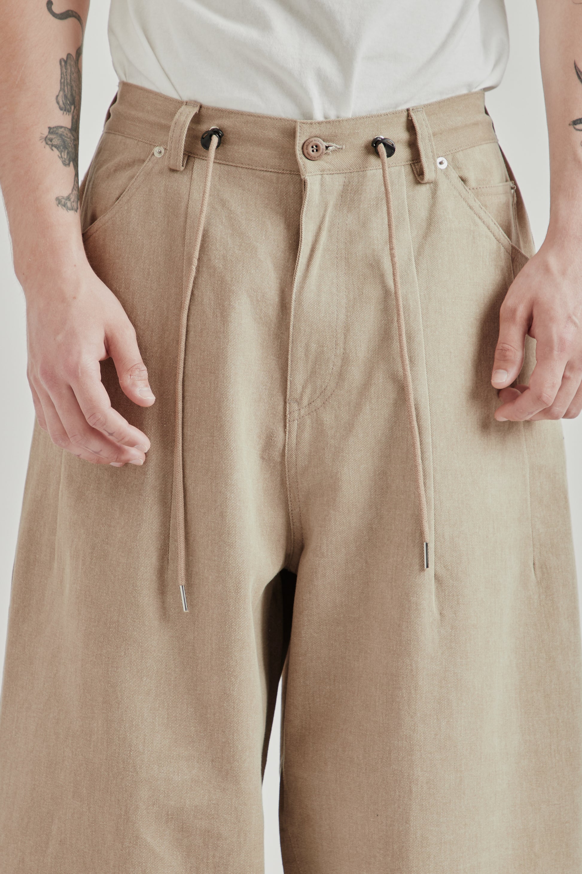 Estudio Niksen SS26 Double-Dart Denim Jeans Brown0154