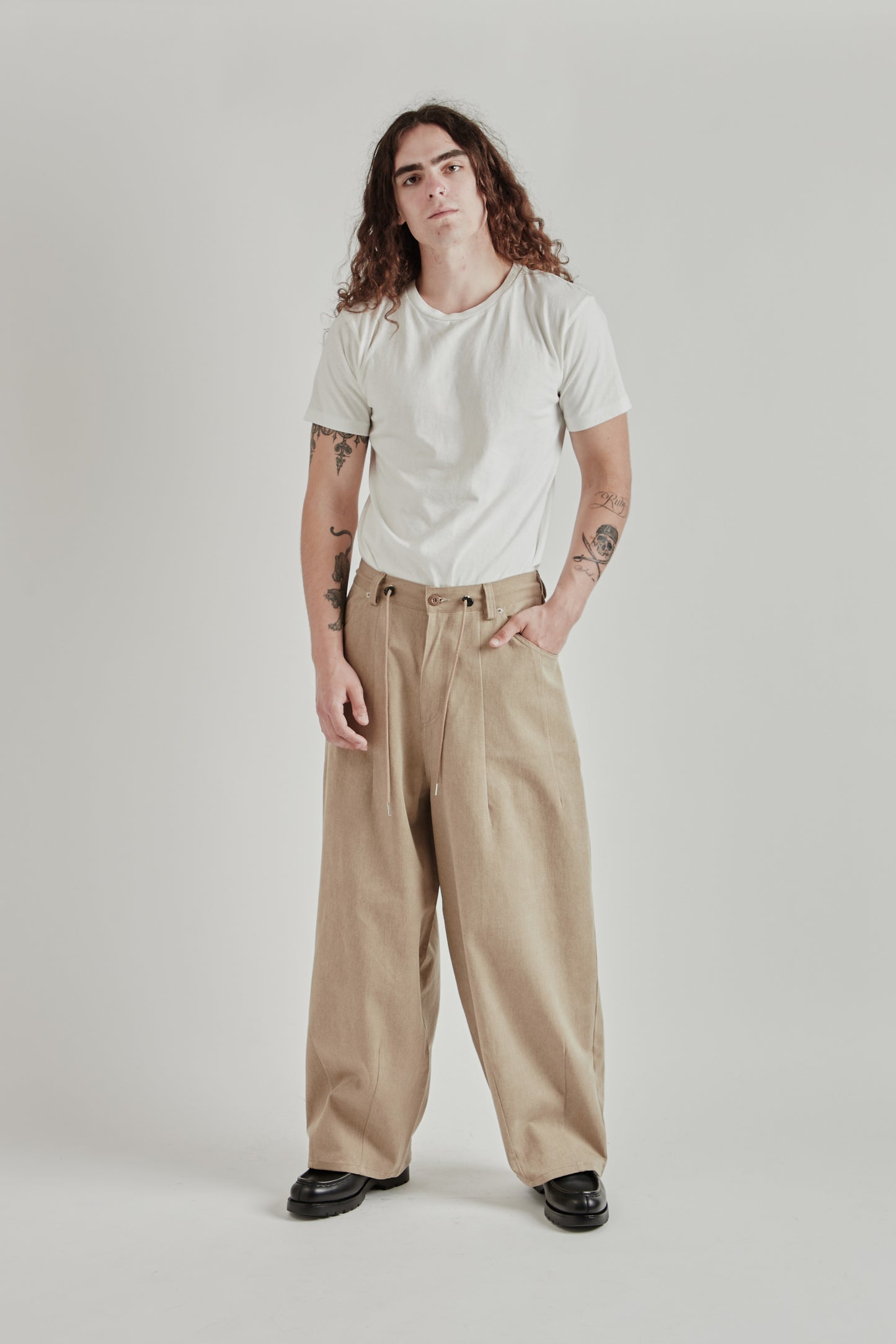 Estudio Niksen SS26 Double-Dart Denim Jeans Brown0157