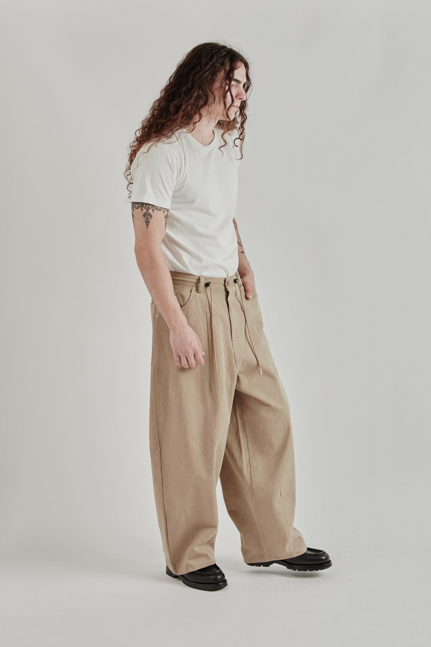Estudio Niksen SS26 Double-Dart Denim Jeans Brown0164