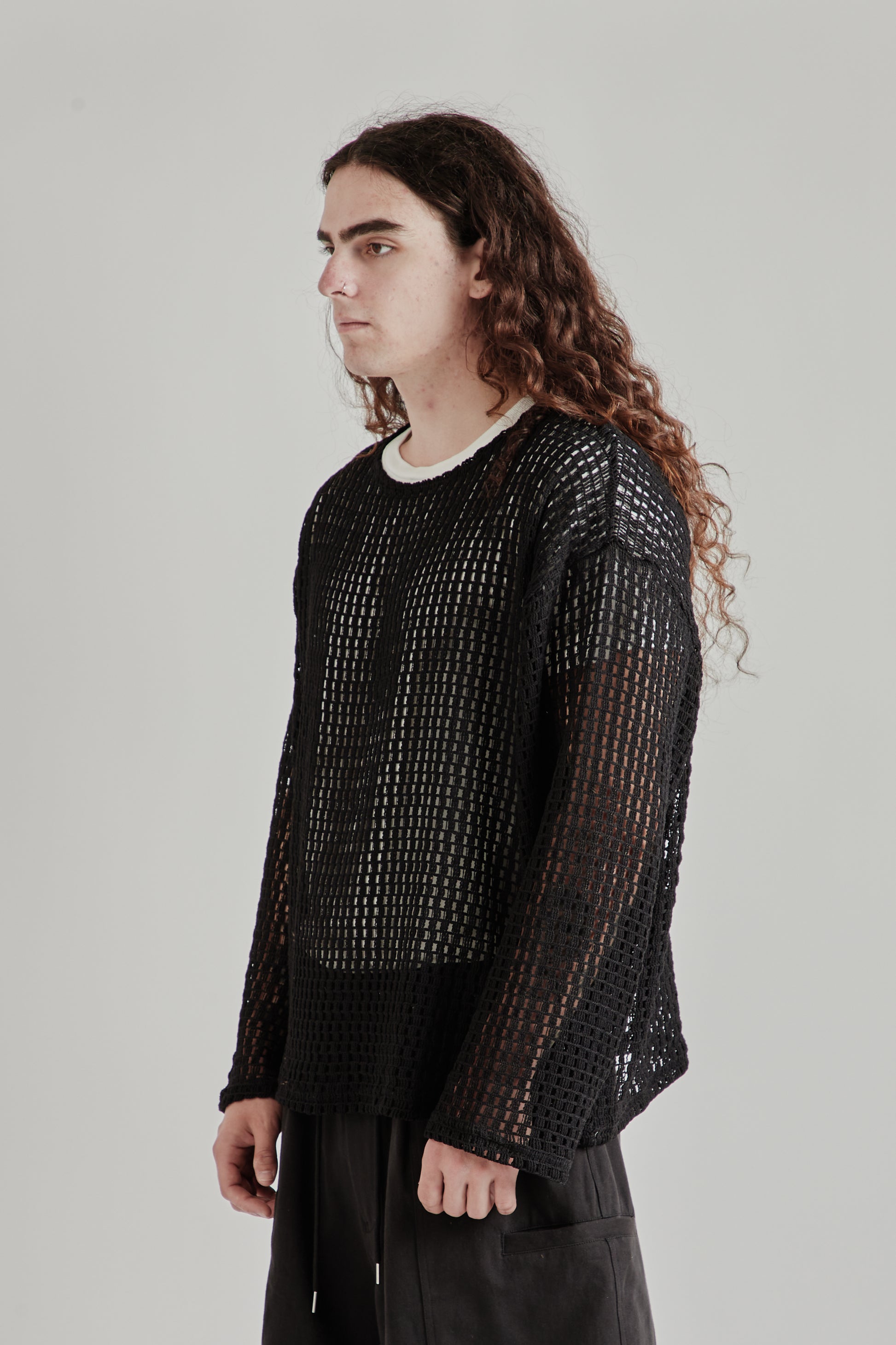 Estudio Niksen SS26 Easy Fish Nest Sweater Black 3
