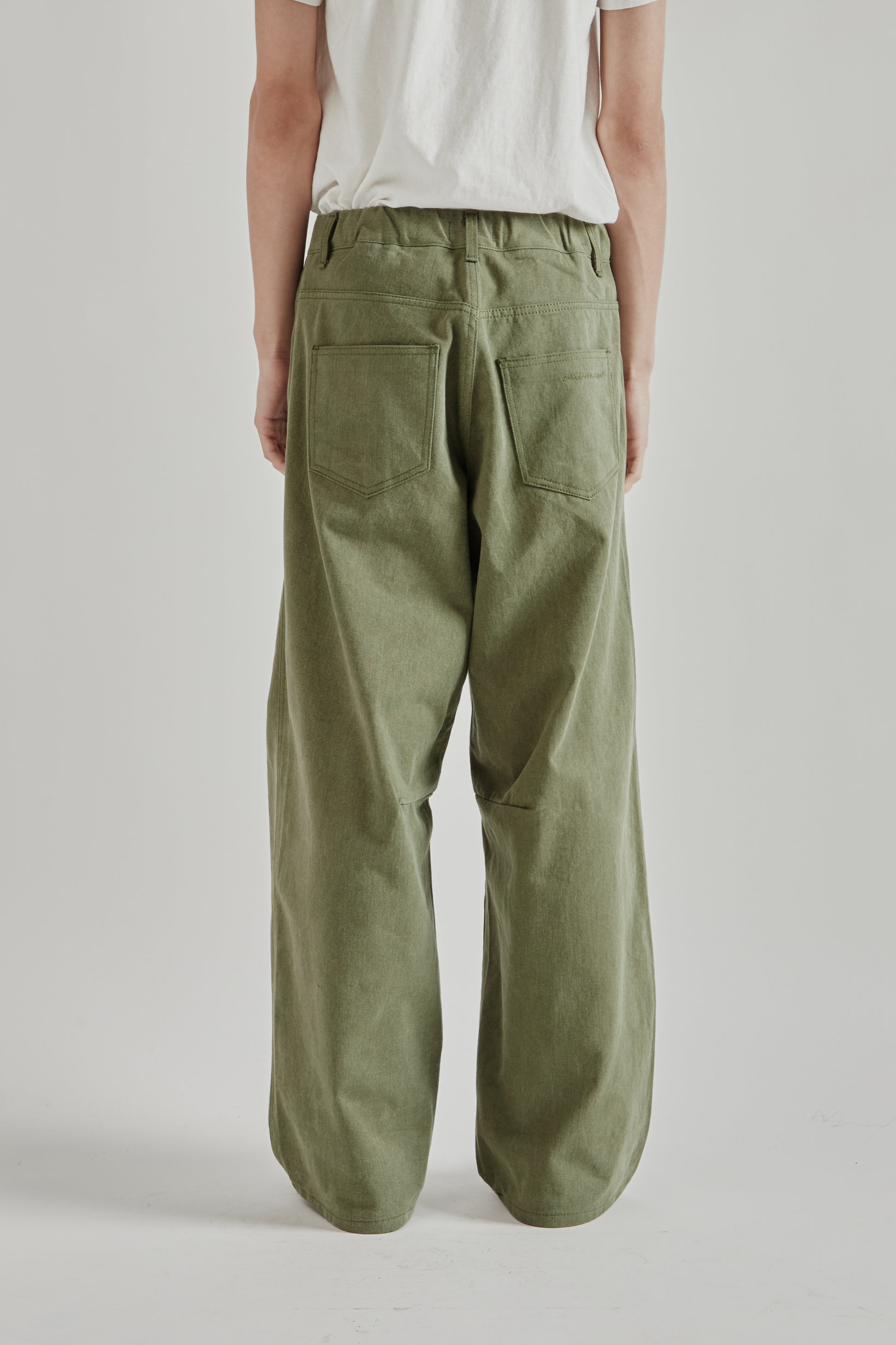 Estudio Niksen SS26 Half-Dart Maxi Jeans Khaki0948