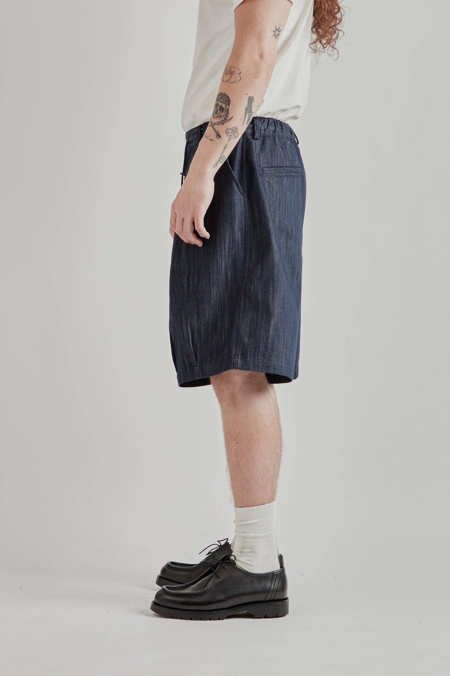 Estudio Niksen SS26 Stopper Denim Bermudas Indigo0006