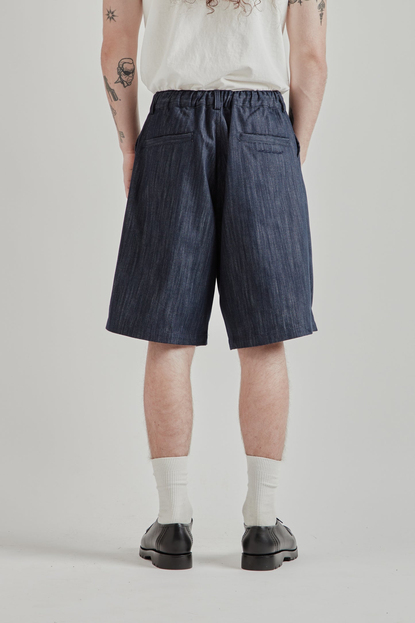 Estudio Niksen SS26 Stopper Denim Bermudas Indigo0009