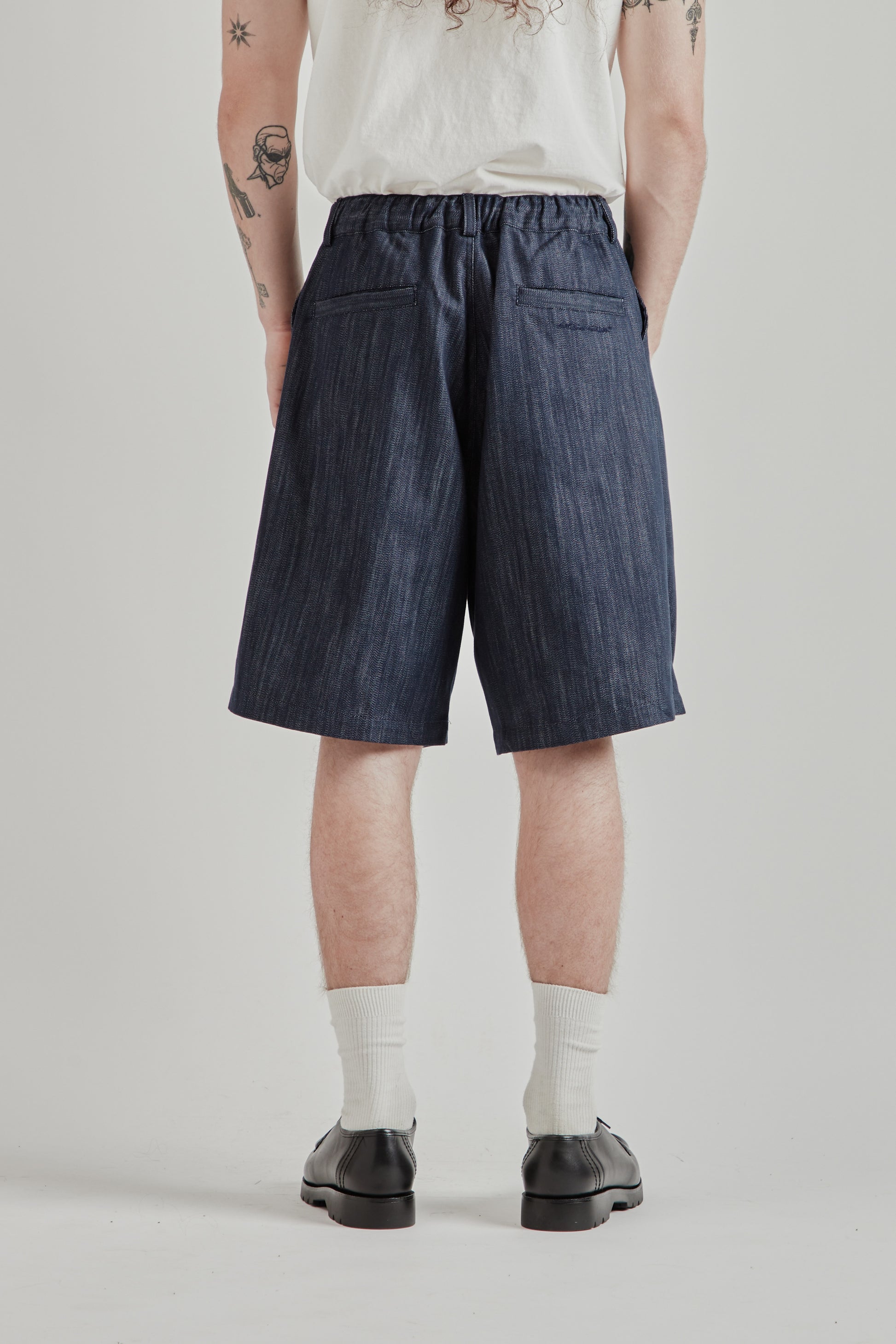 Estudio Niksen SS26 Stopper Denim Bermudas Indigo0009