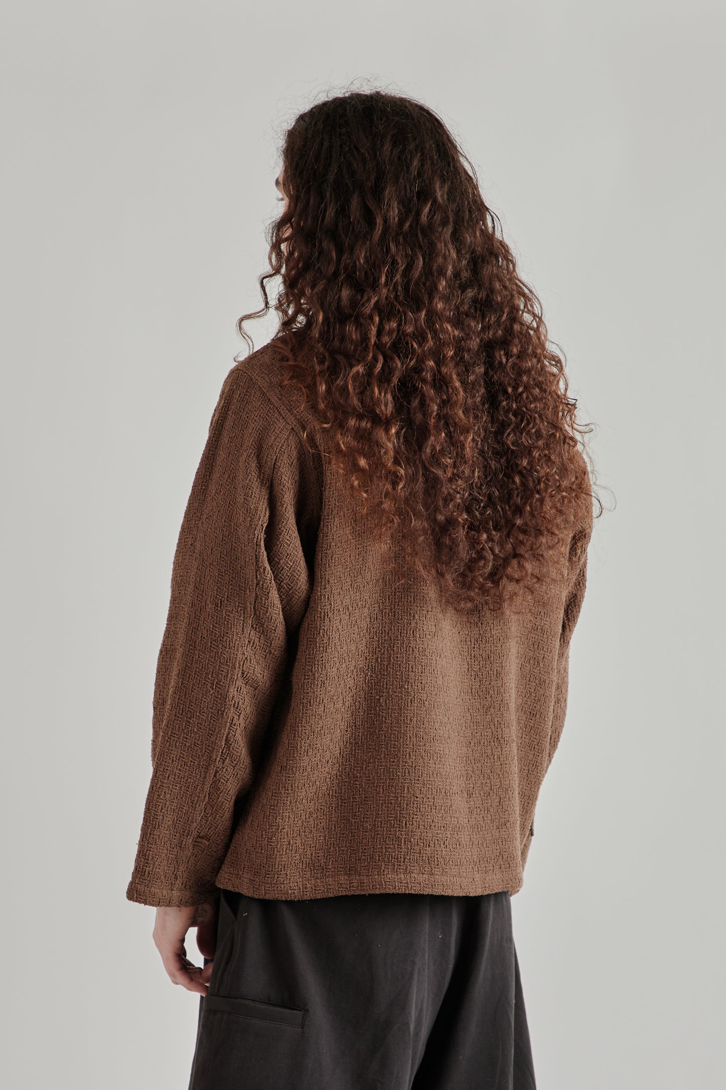 Estudio Niksen SS26 Textured Chore Jacket Brown1292