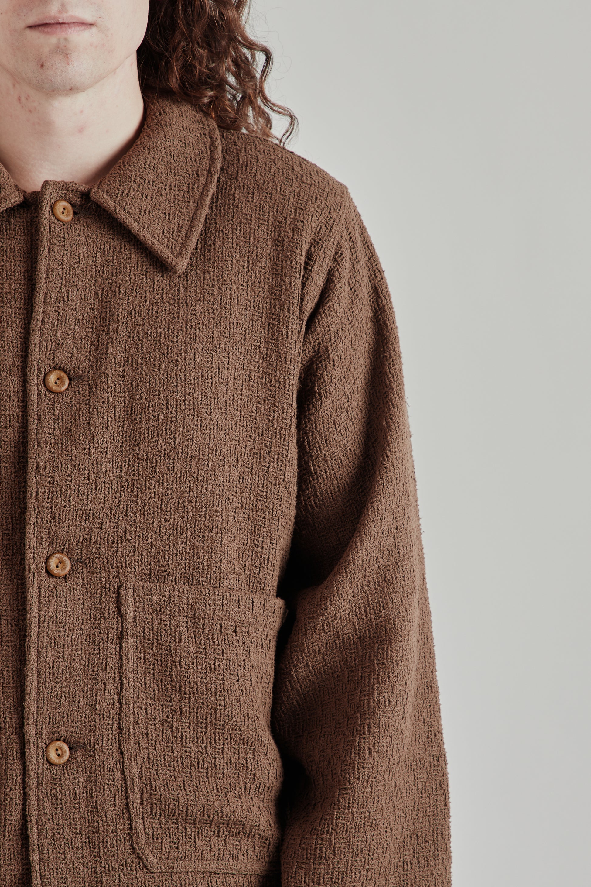 Estudio Niksen SS26 Textured Chore Jacket Brown1299