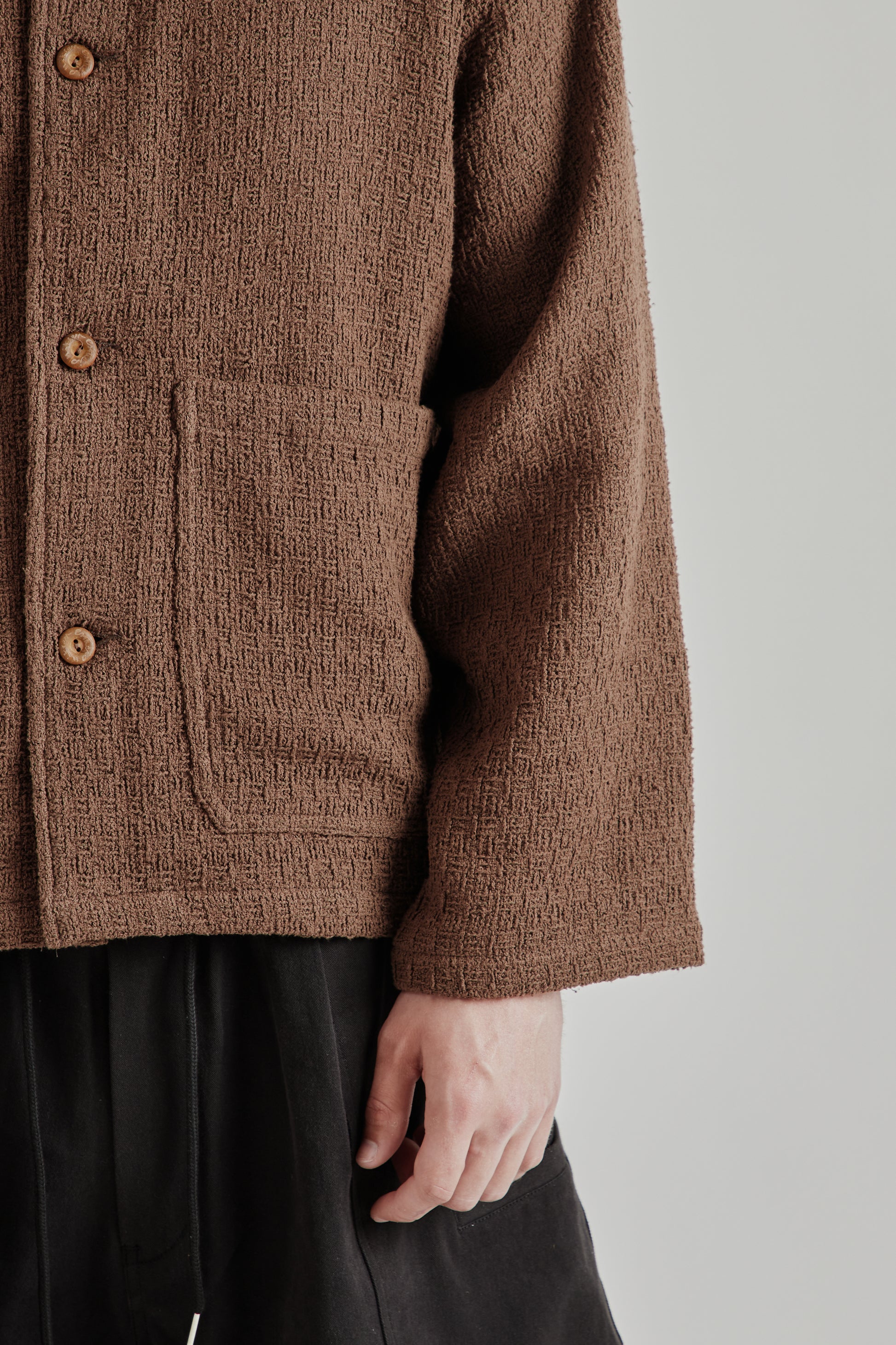Estudio Niksen SS26 Textured Chore Jacket Brown1300