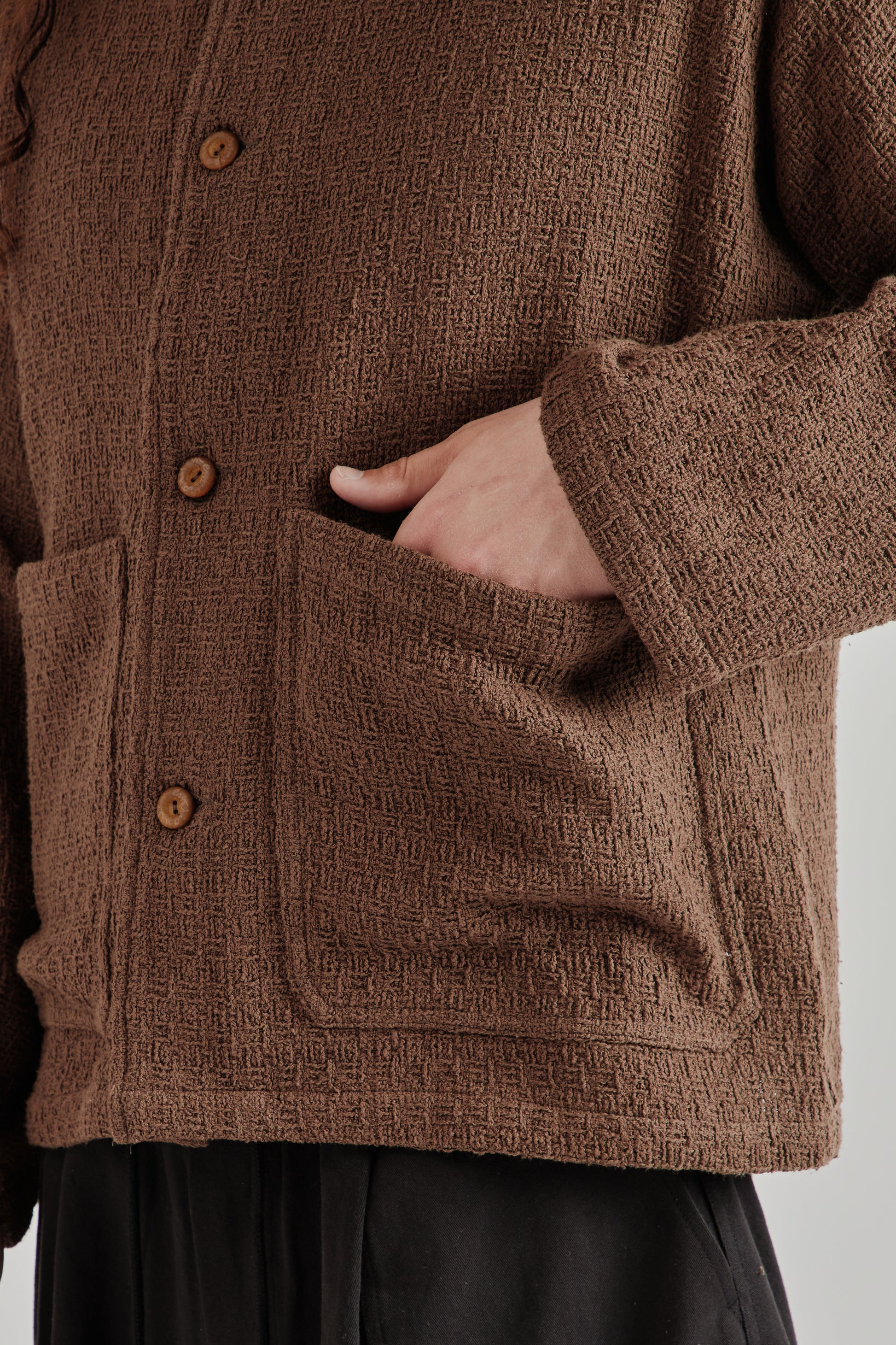 Estudio Niksen SS26 Textured Chore Jacket Brown1301