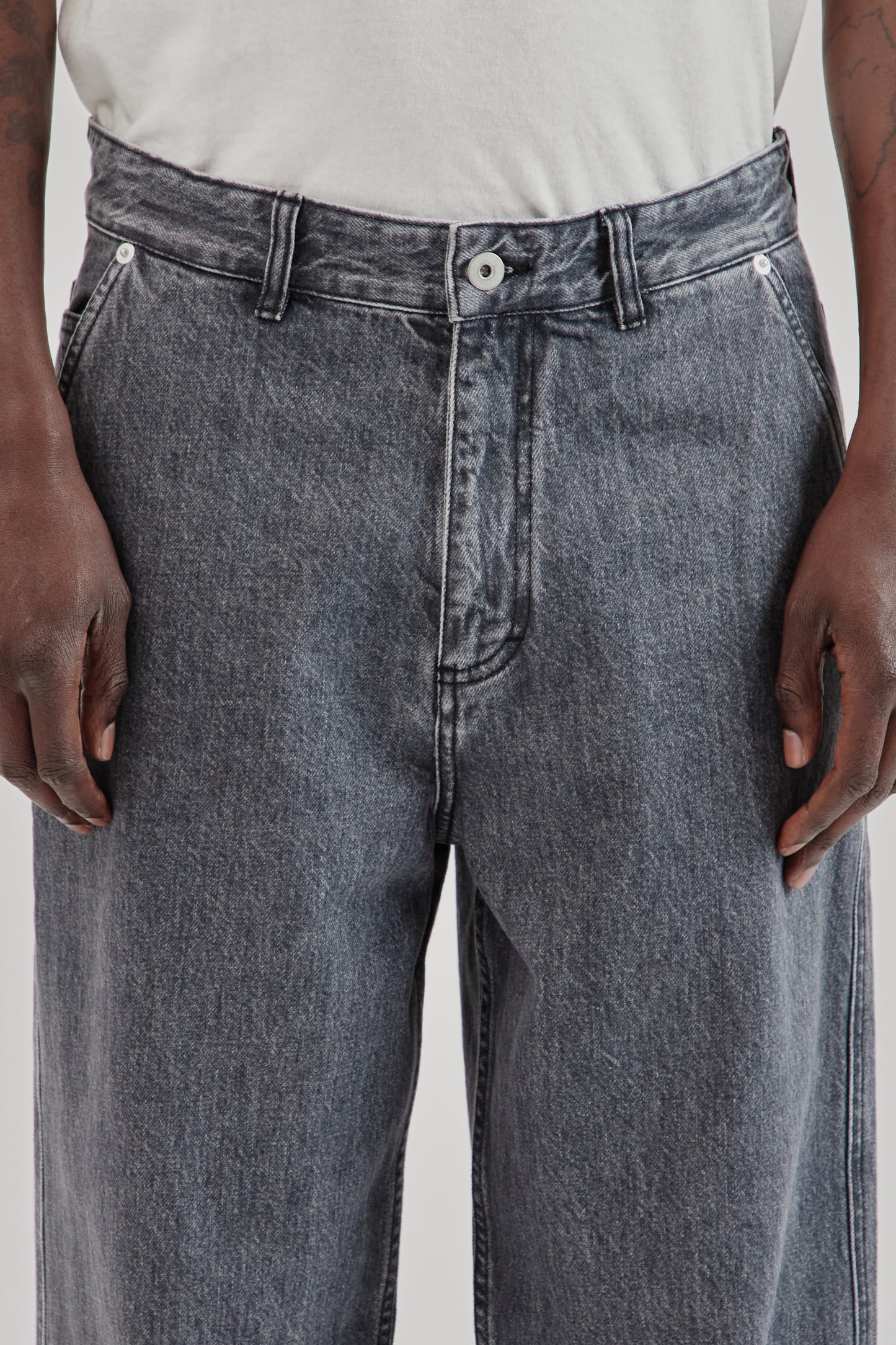 5-Pocket Jeans - Washed Black