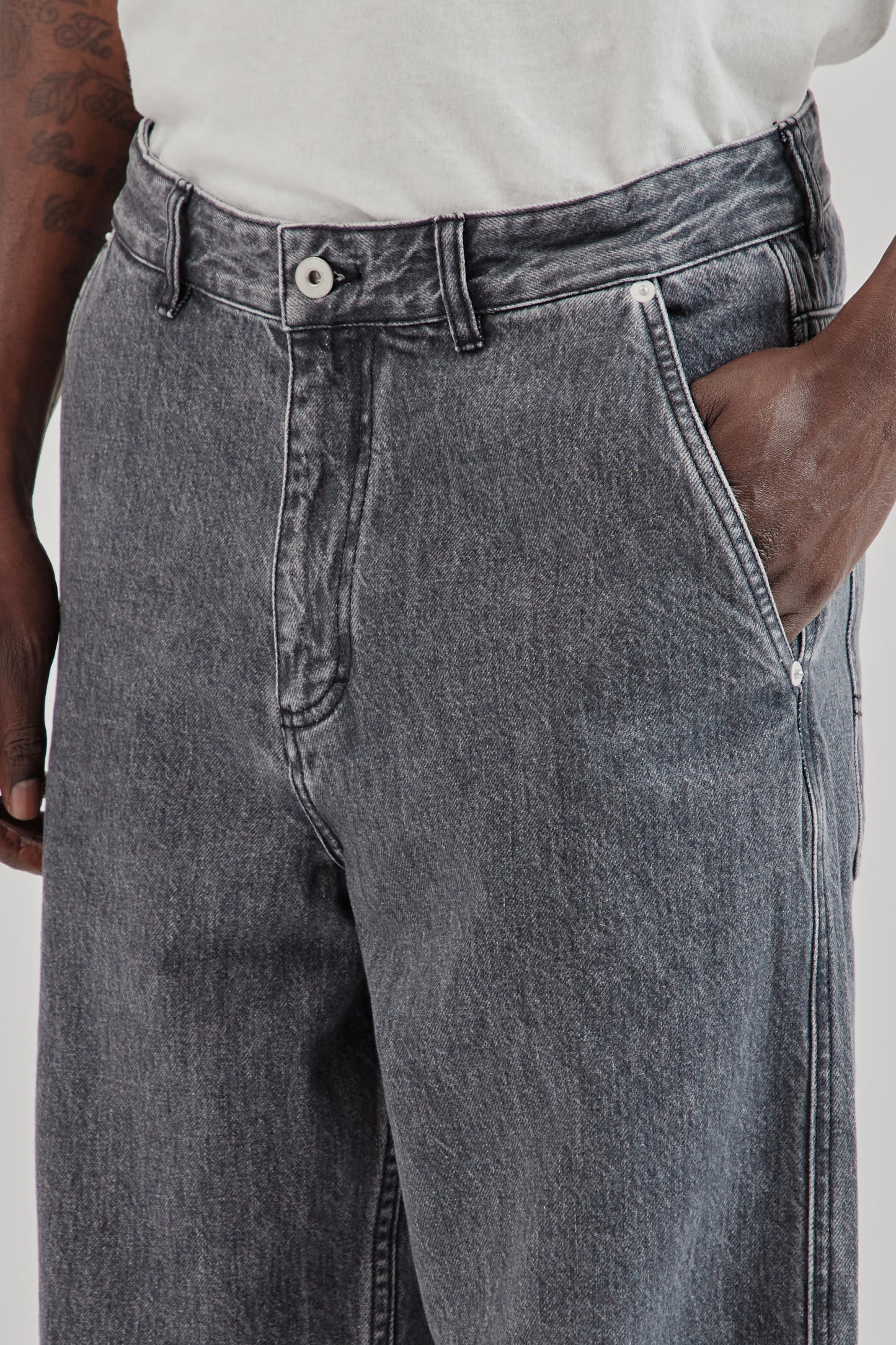 5-Pocket Jeans - Washed Black