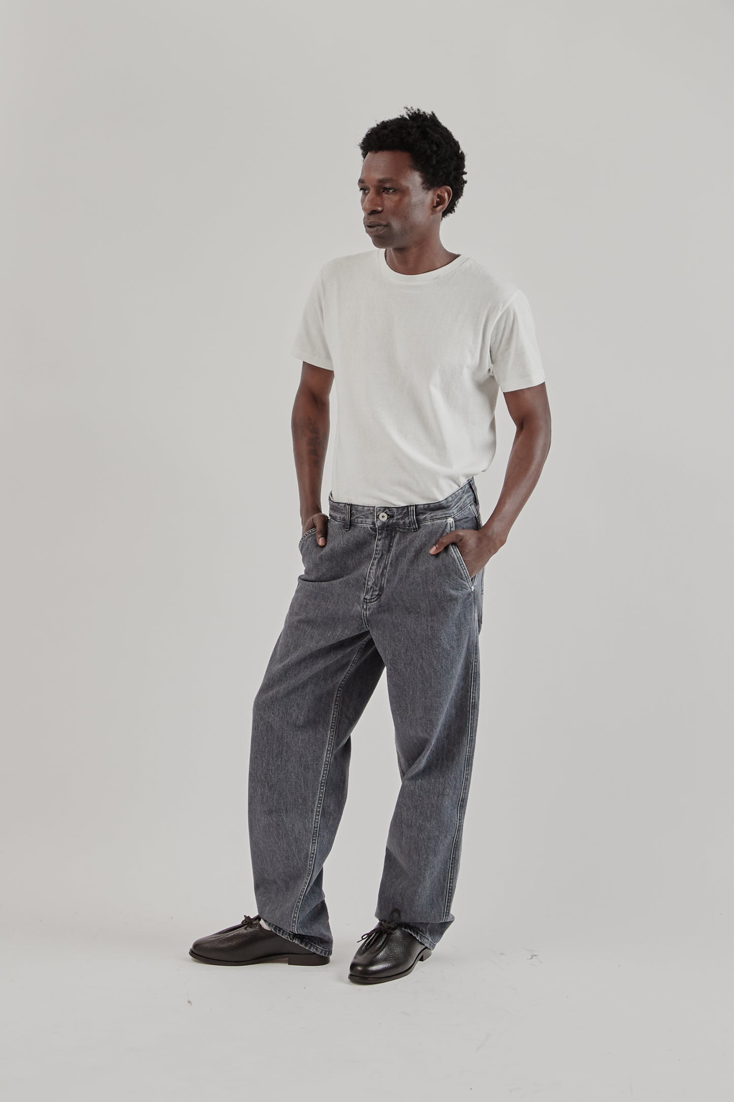 5-Pocket Jeans - Washed Black
