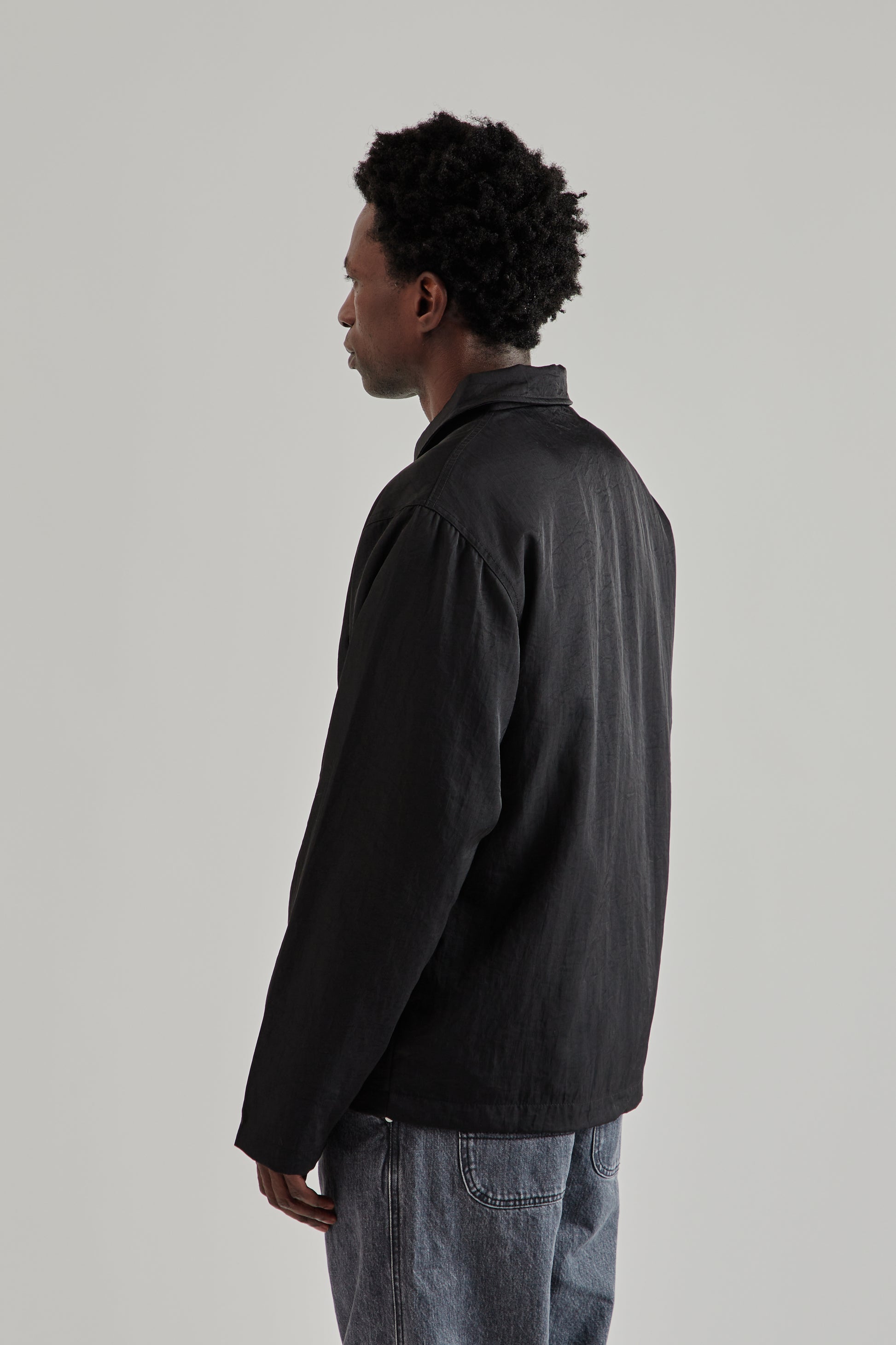 Fairly Normal FW25 Double Zip Jacket Nylon Black4