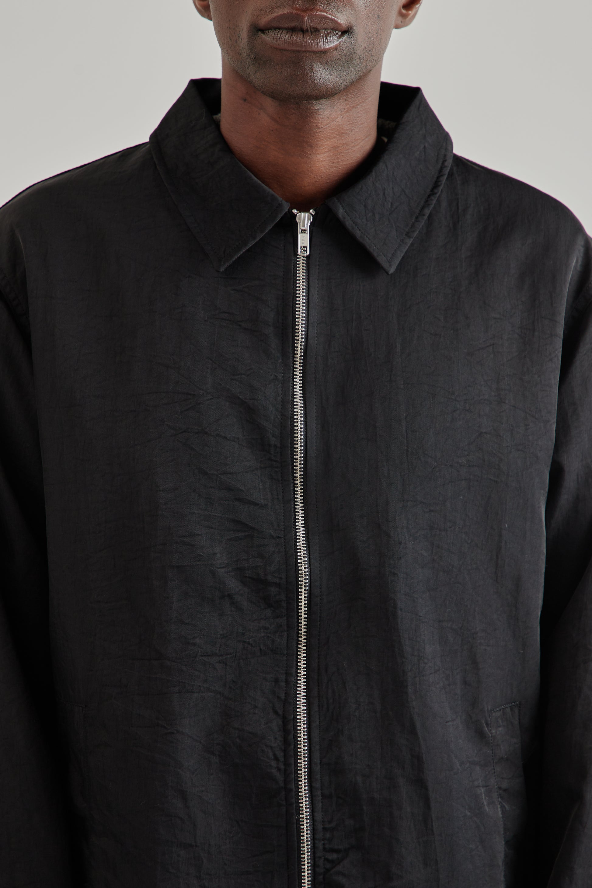 Fairly Normal FW25 Double Zip Jacket Nylon Black6