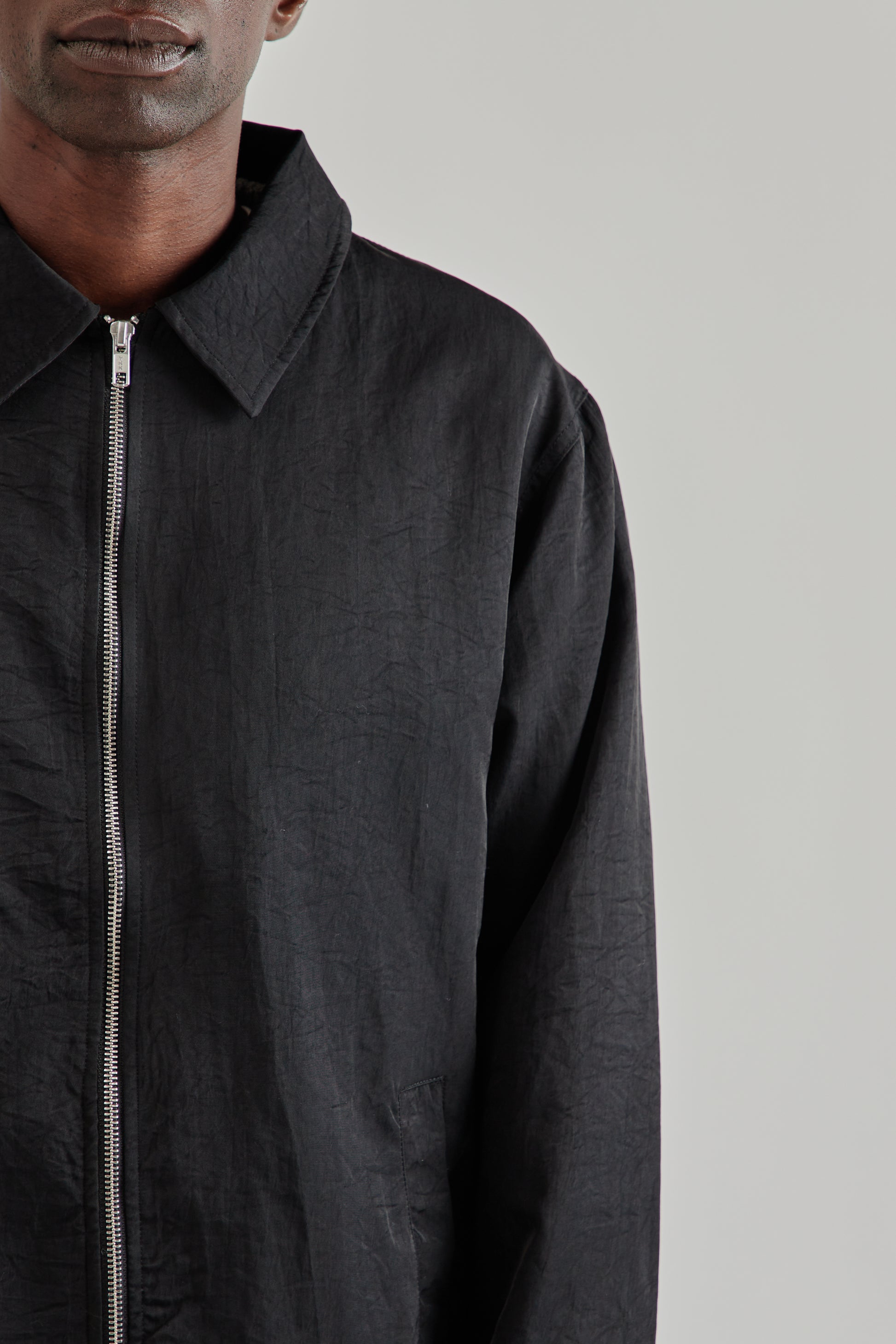 Fairly Normal FW25 Double Zip Jacket Nylon Black7