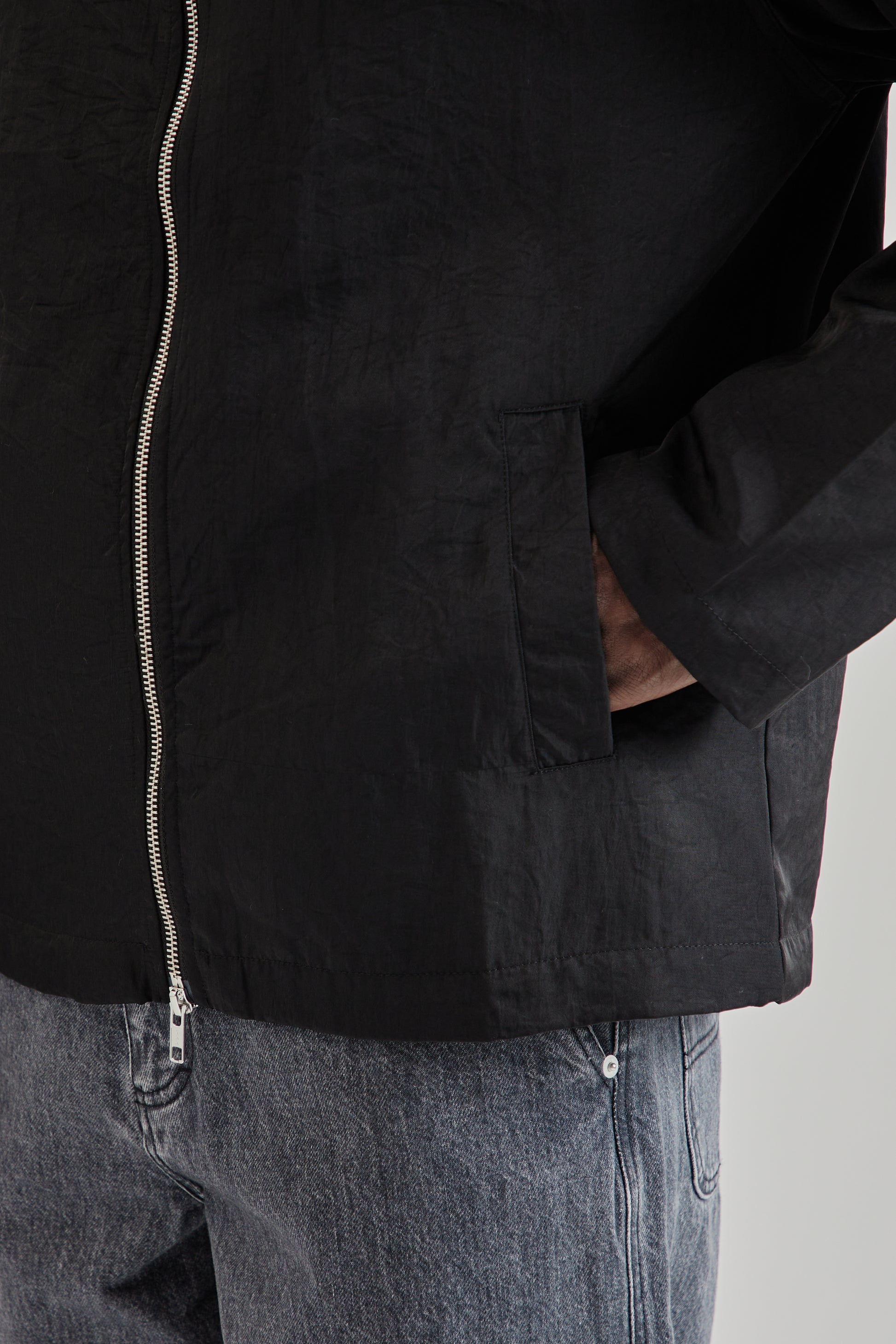 Fairly Normal FW25 Double Zip Jacket Nylon Black9