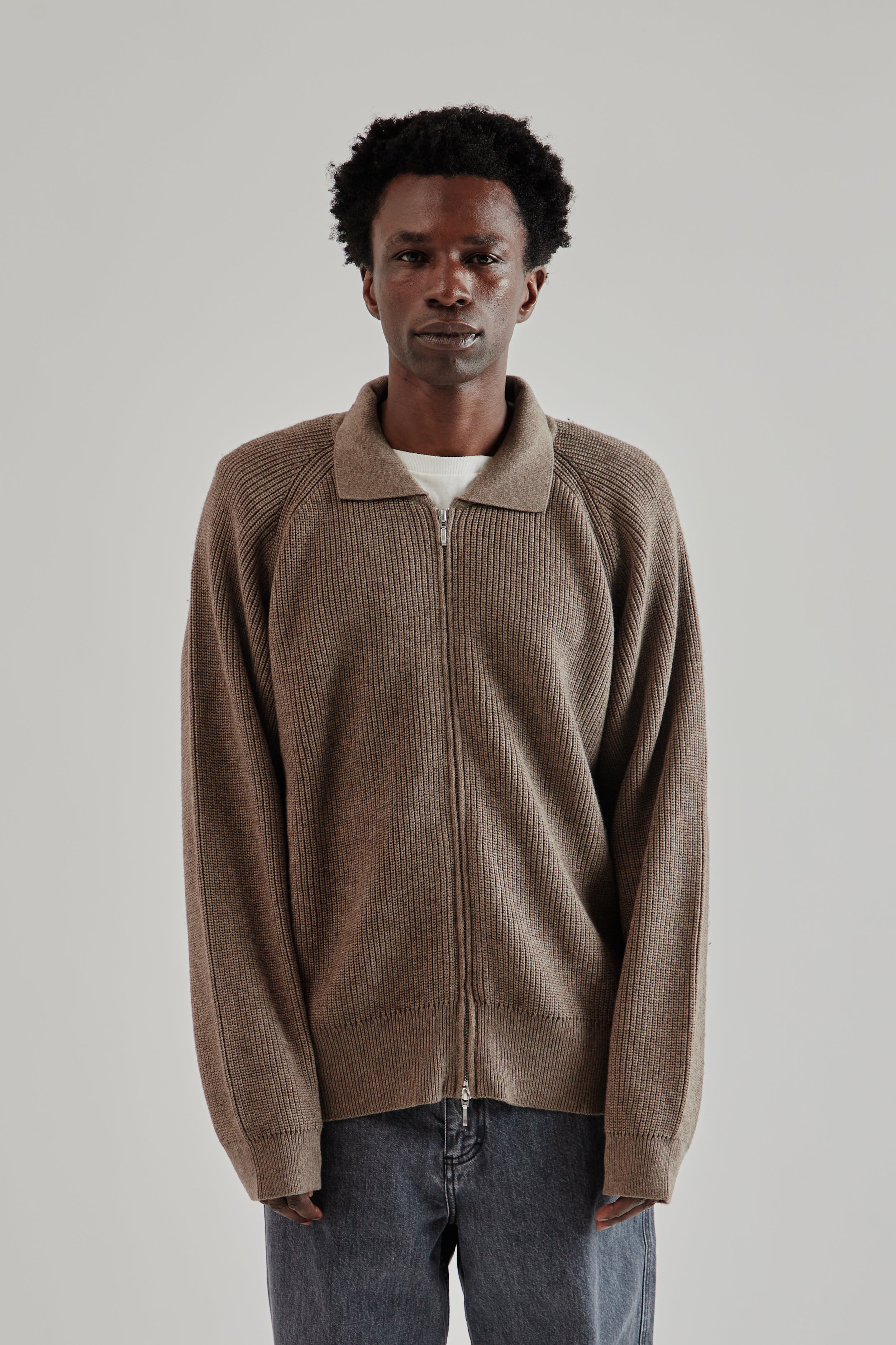 Normal Zip Fairly Normal Knit Zip Up - Brown | Wallace Mercantile Shop