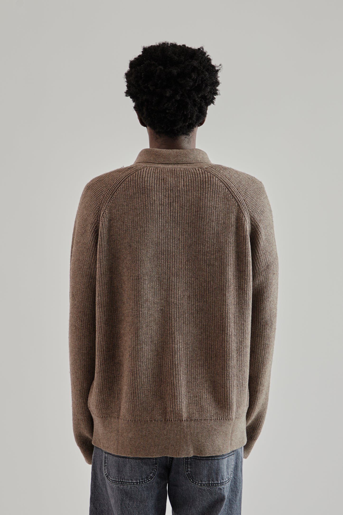 Fairly Normal FW25 Knit Zip Up Brown5