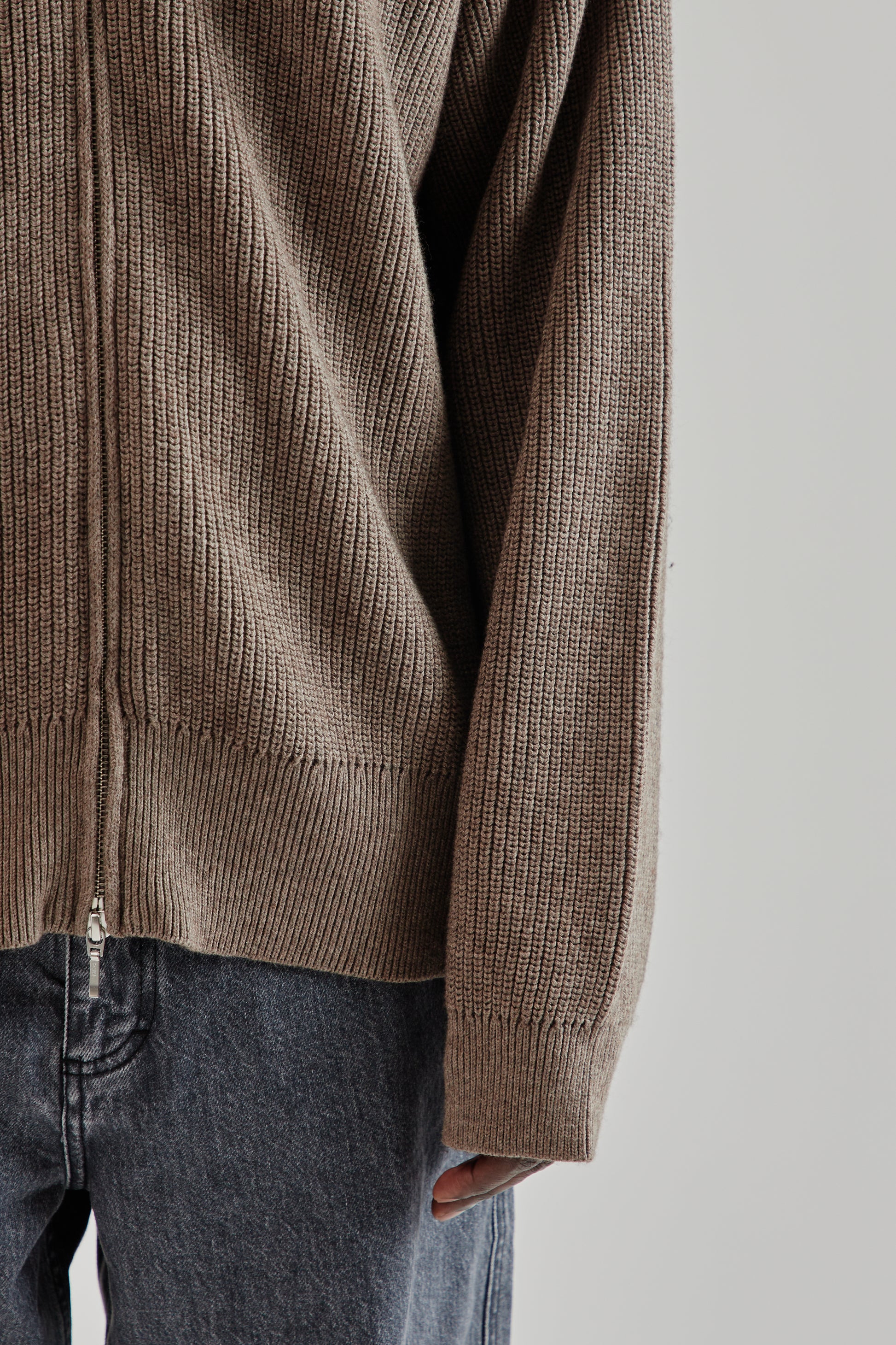 Fairly Normal FW25 Knit Zip Up Brown8