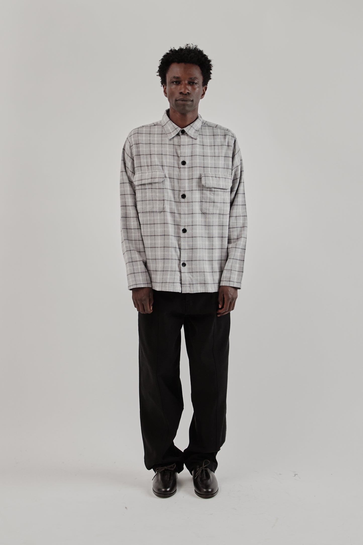 Overshirt Flannel Plaid - Grey