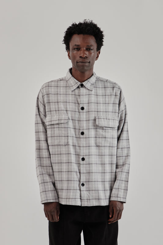 Overshirt Flannel Plaid - Grey