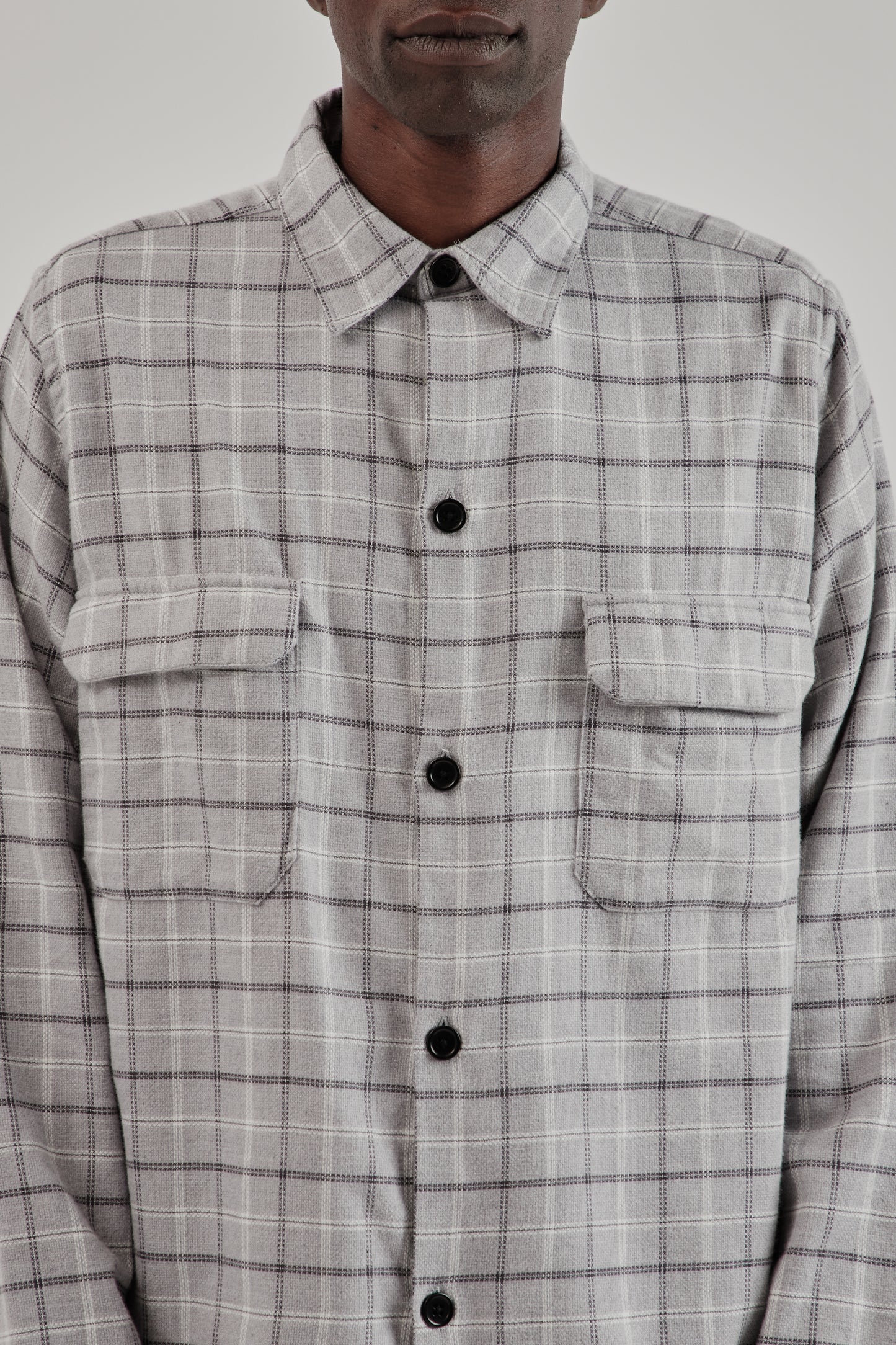 Overshirt Flannel Plaid - Grey