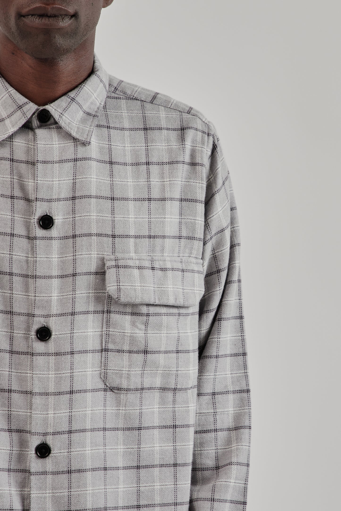 Overshirt Flannel Plaid - Grey