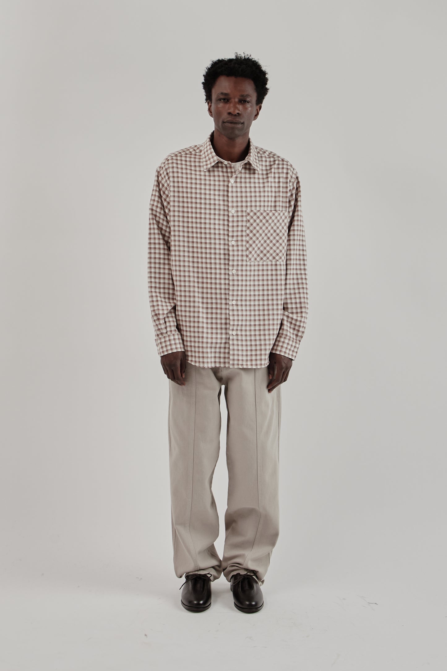 Oversized Shirt - Plaid Red