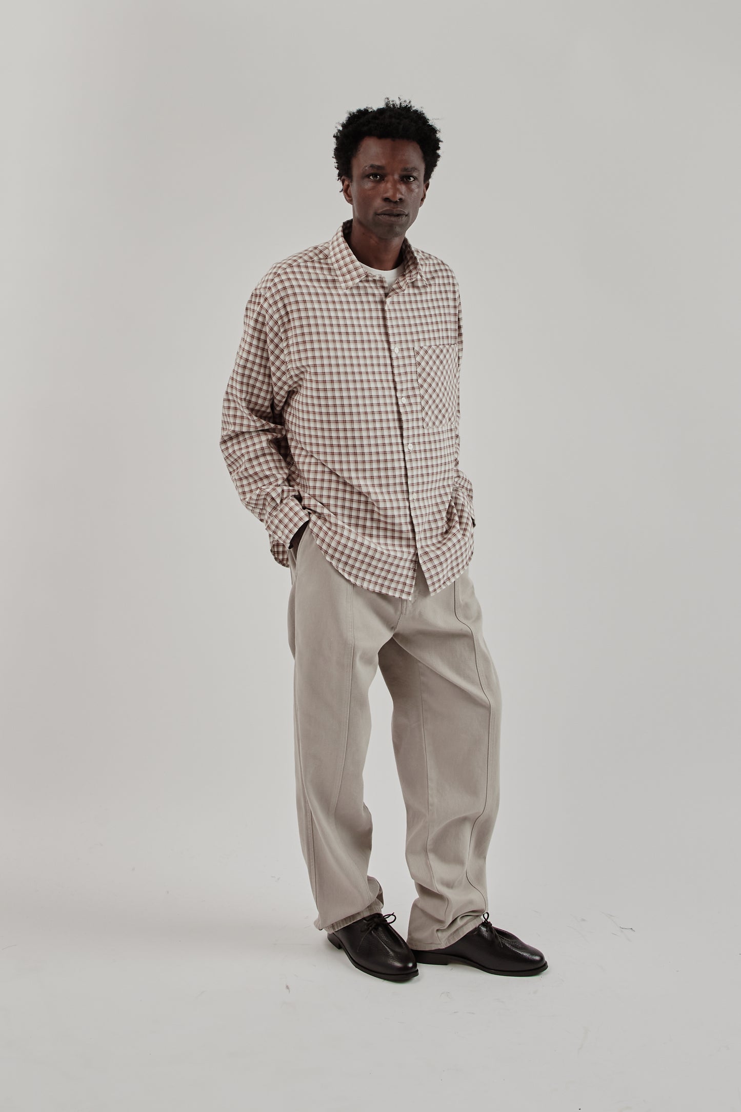 Oversized Shirt - Plaid Red