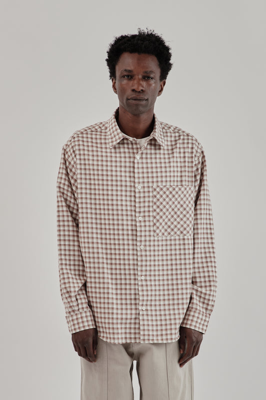 Oversized Shirt - Plaid Red