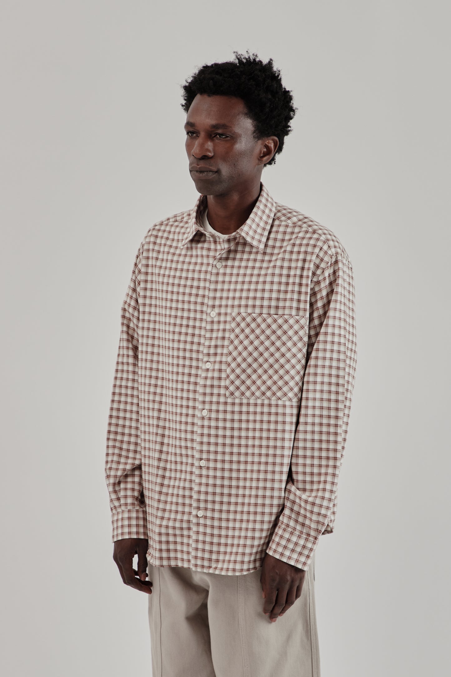 Oversized Shirt - Plaid Red