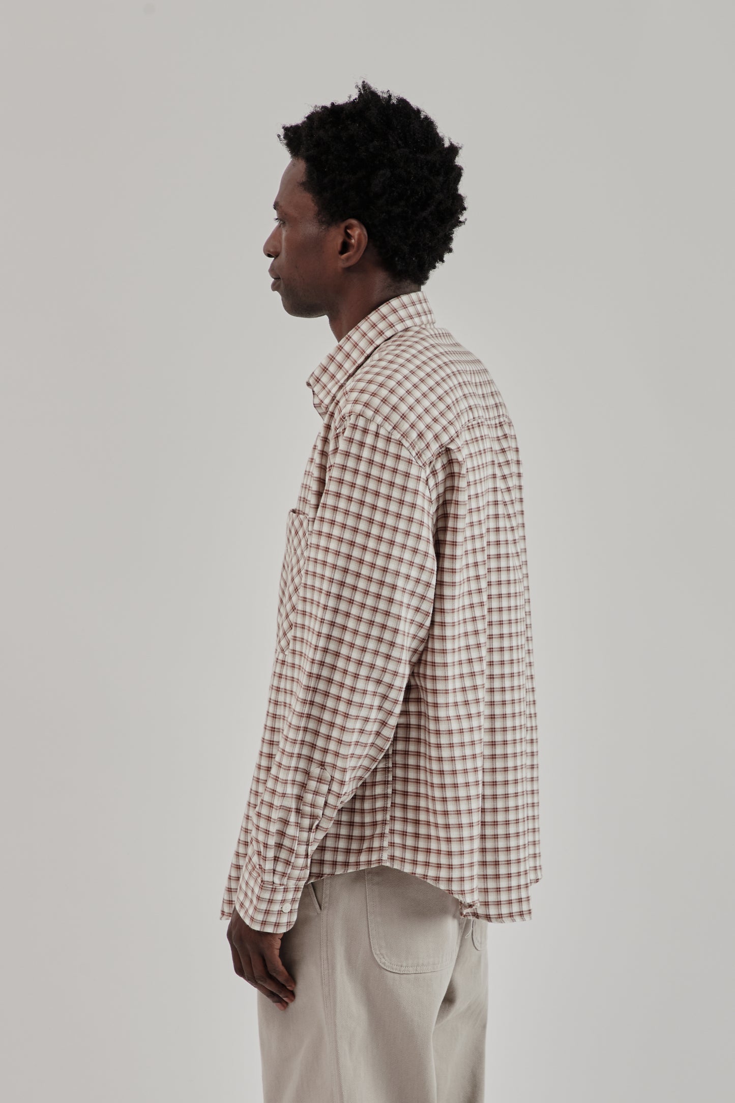Oversized Shirt - Plaid Red