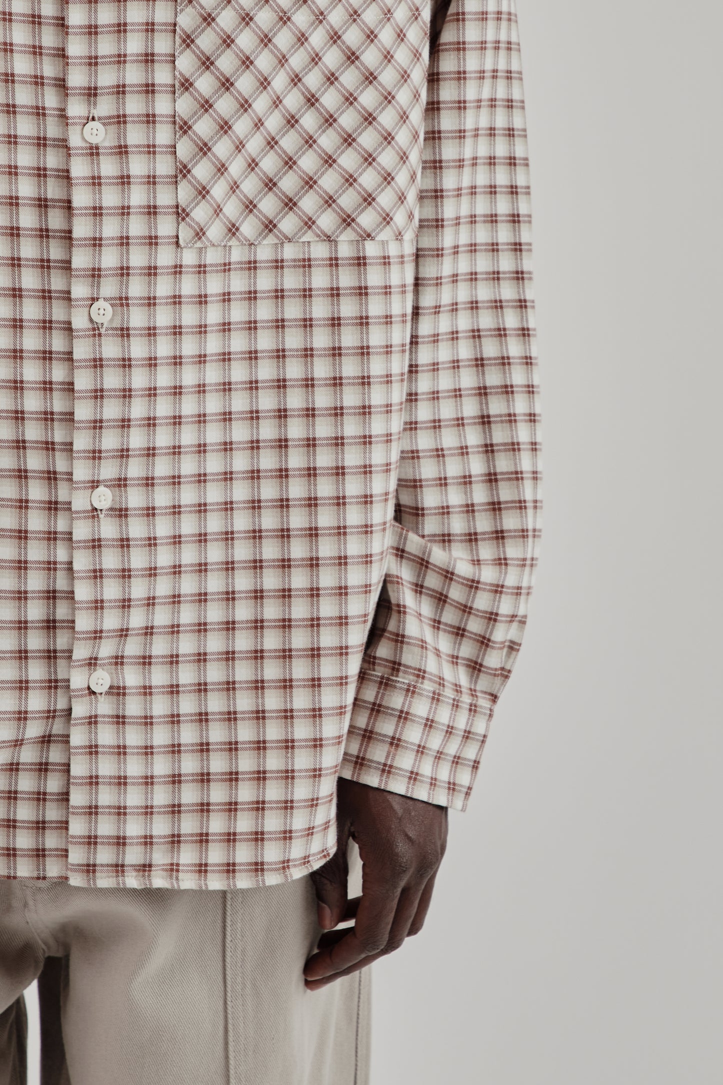 Oversized Shirt - Plaid Red