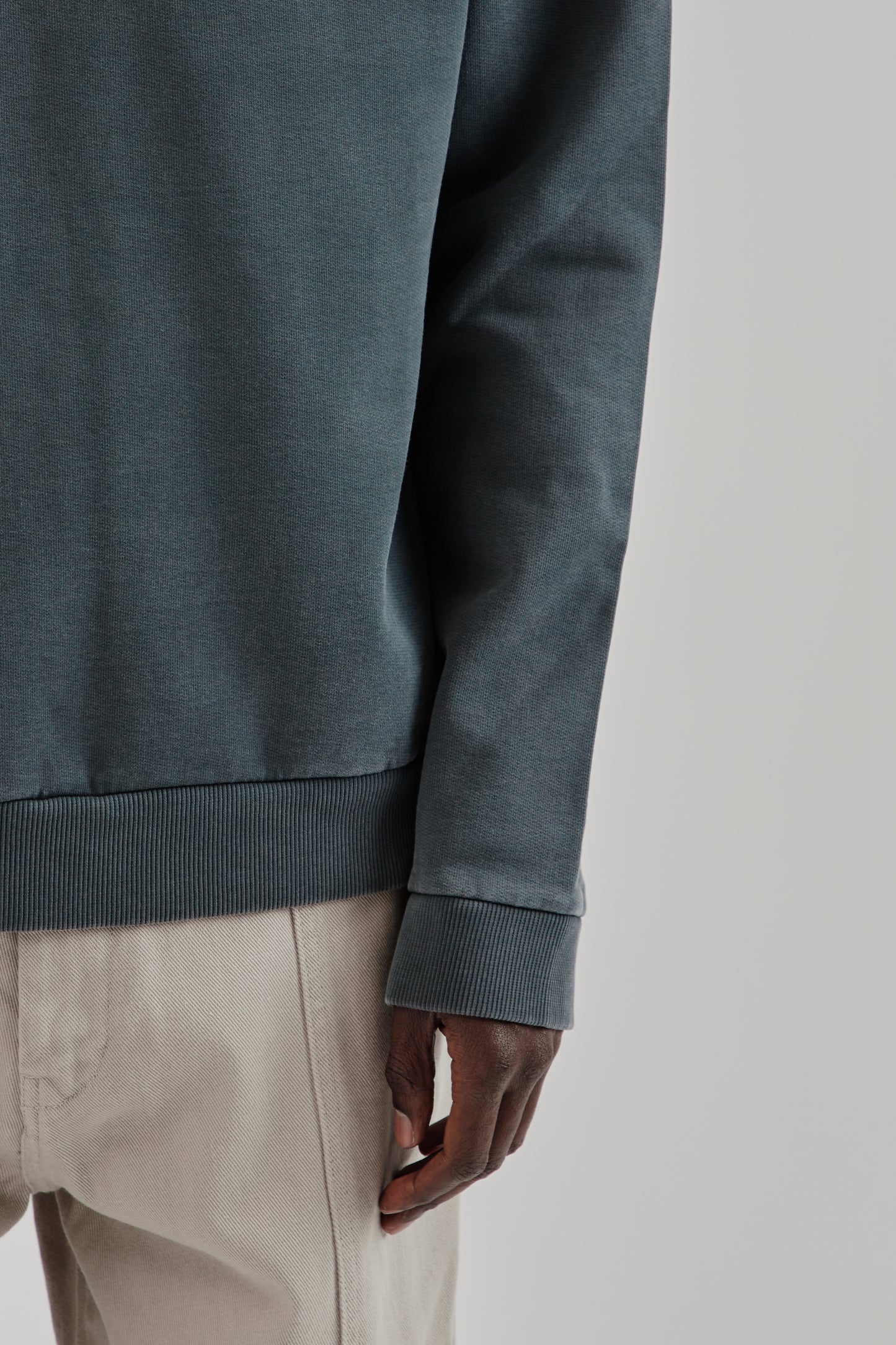 Polo Sweatshirt - Washed Black