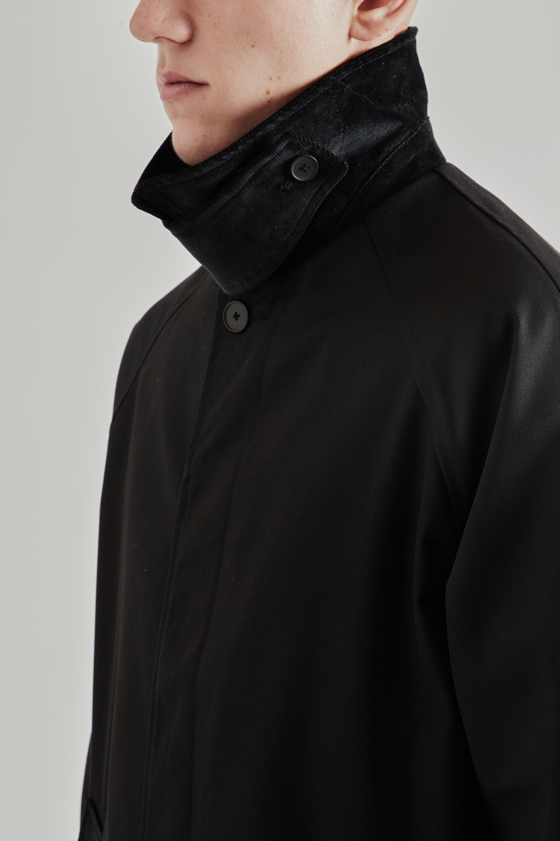 Fairly Normal FW25 Raglan Top Coat Black 11