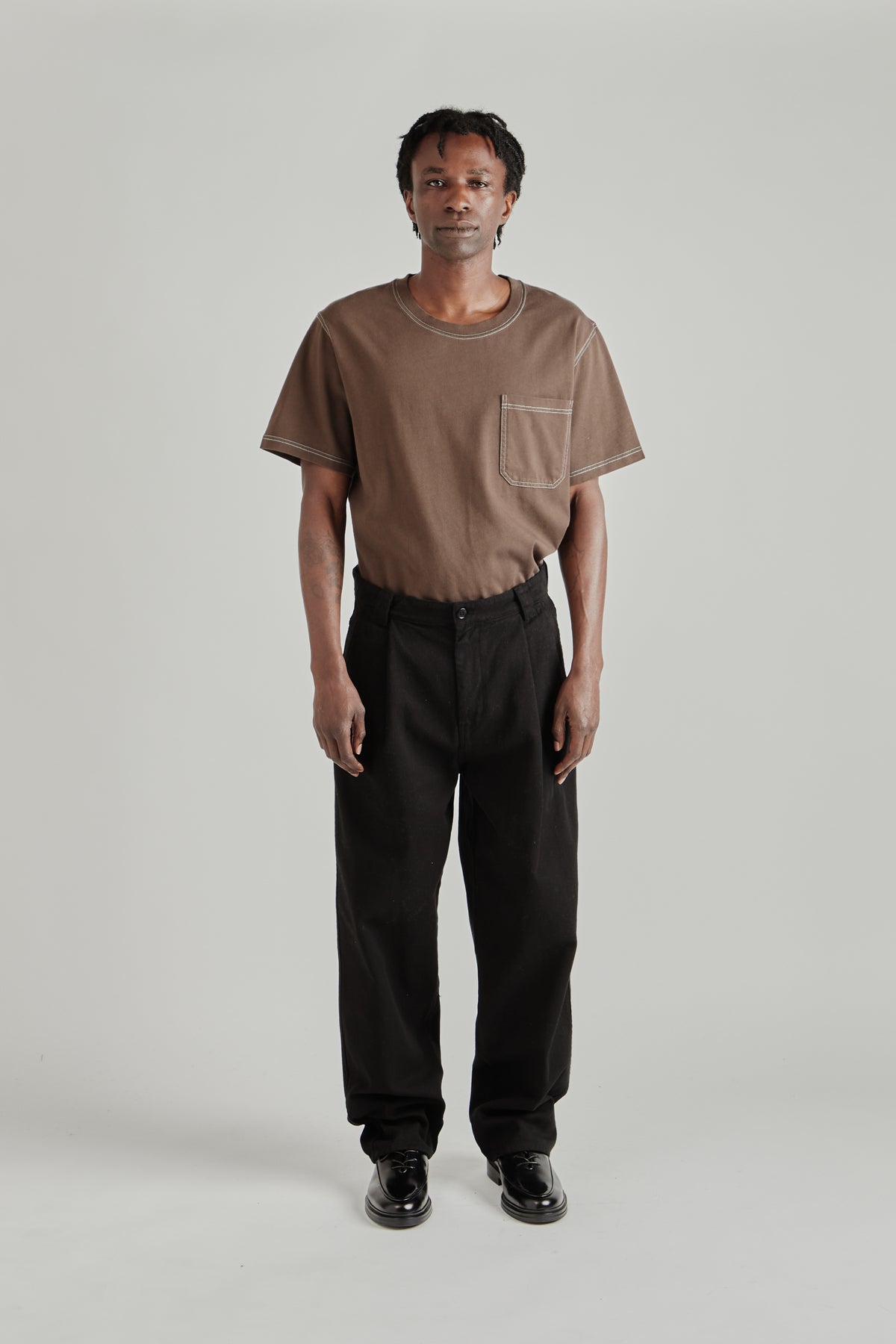 Fairly Normal FW26 Big Pants Black-Shirt Brown0465