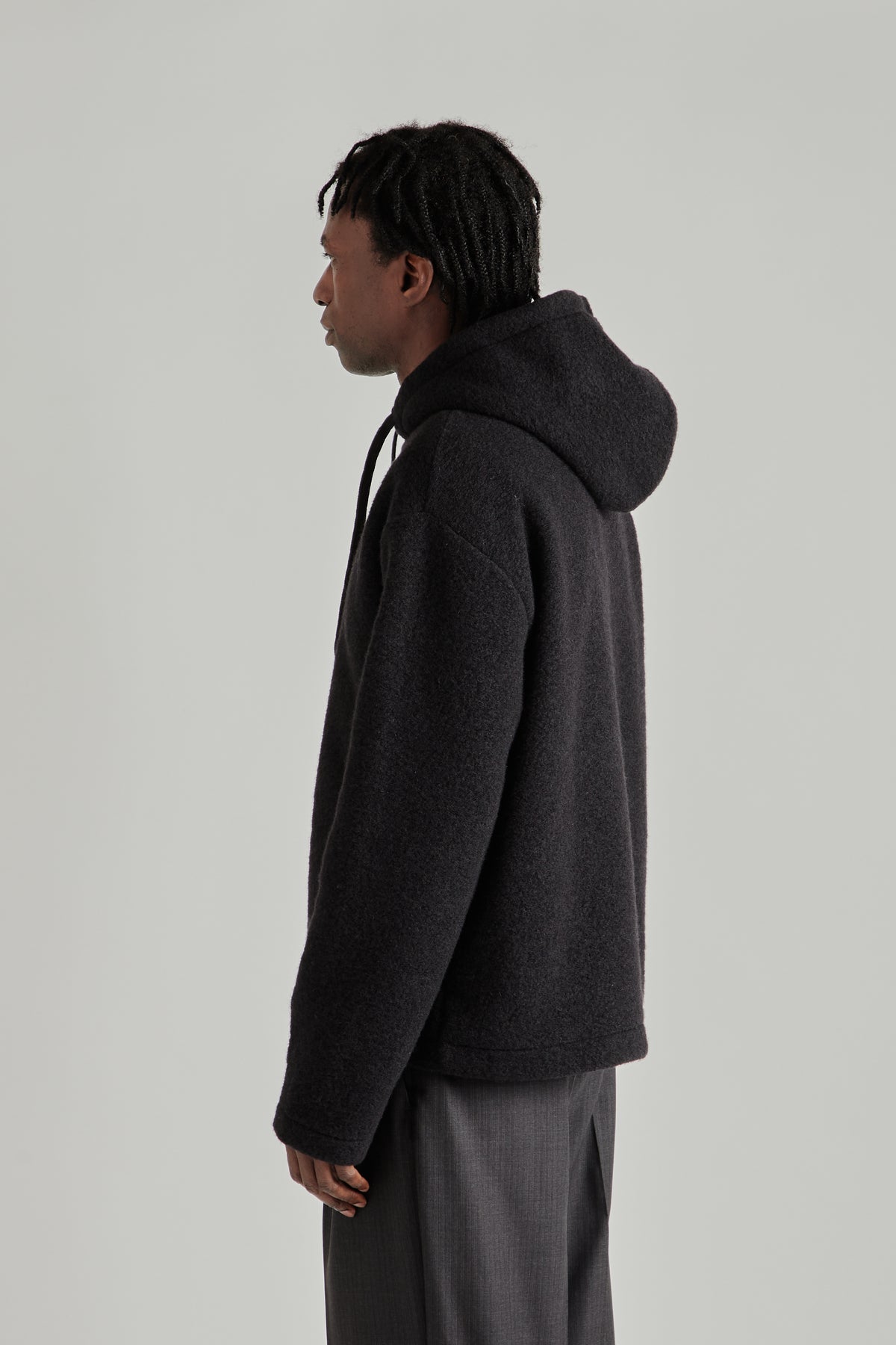 Full-Zip Hoodie - Brushed Black