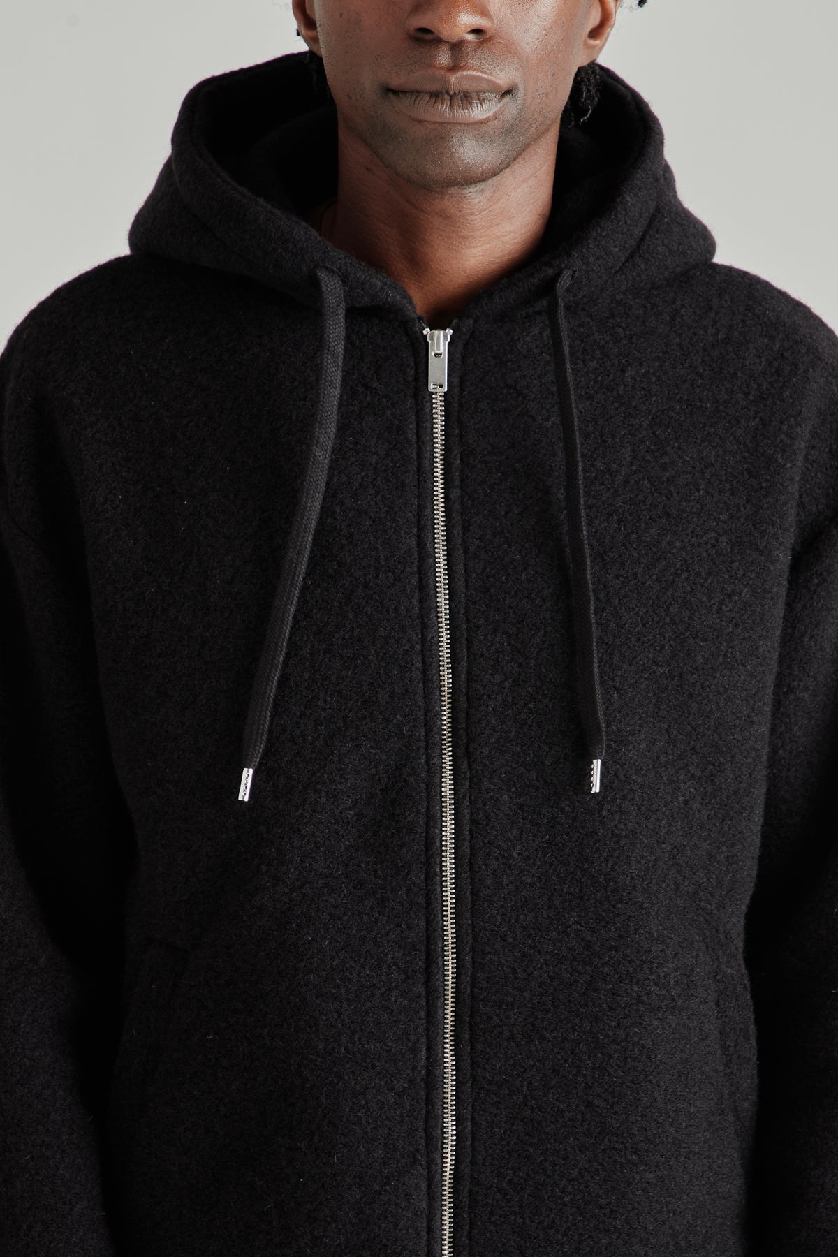 Full-Zip Hoodie - Brushed Black