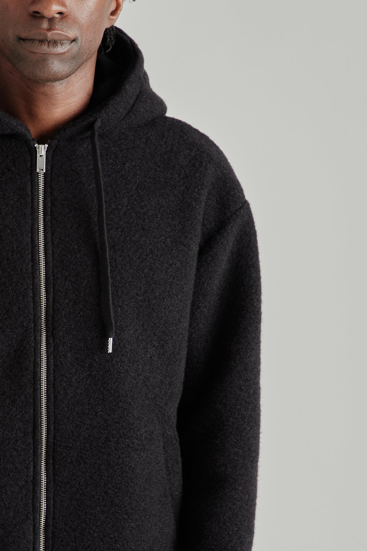 Full-Zip Hoodie - Brushed Black