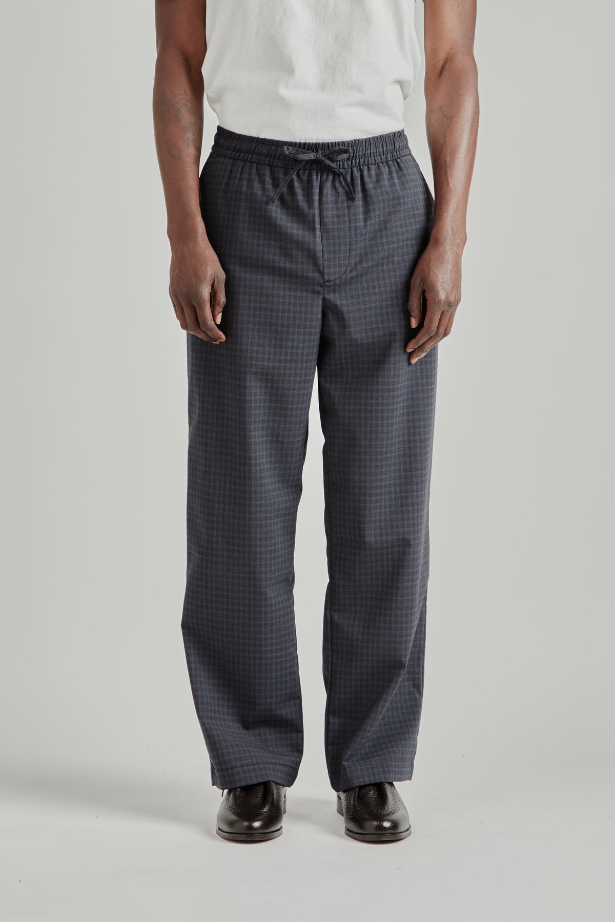 Lounge Pants - Wool Plaid Blue