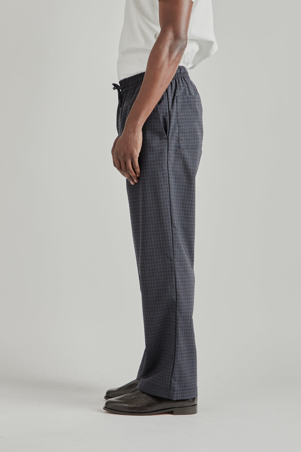 Lounge Pants - Wool Plaid Blue