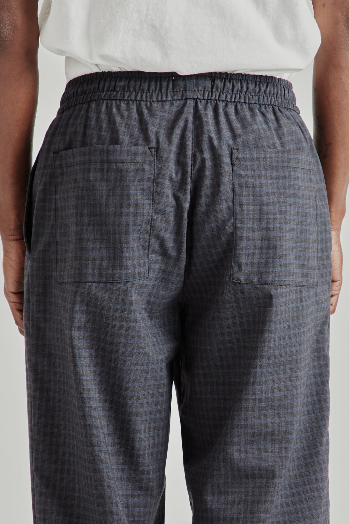 Lounge Pants - Wool Plaid Blue